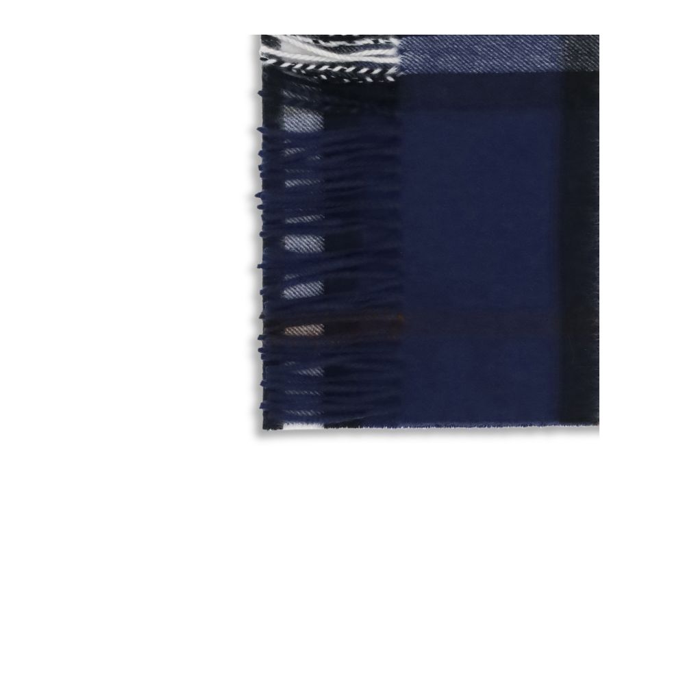 Burberry Blue Cashmere Scarf Burberry