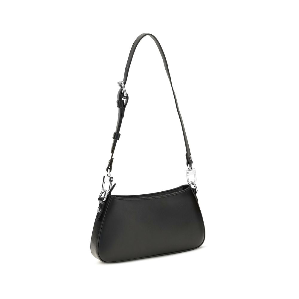 Vivienne Westwood Black Calf Leather Bos Taurus Shoulder Bag Vivienne Westwood