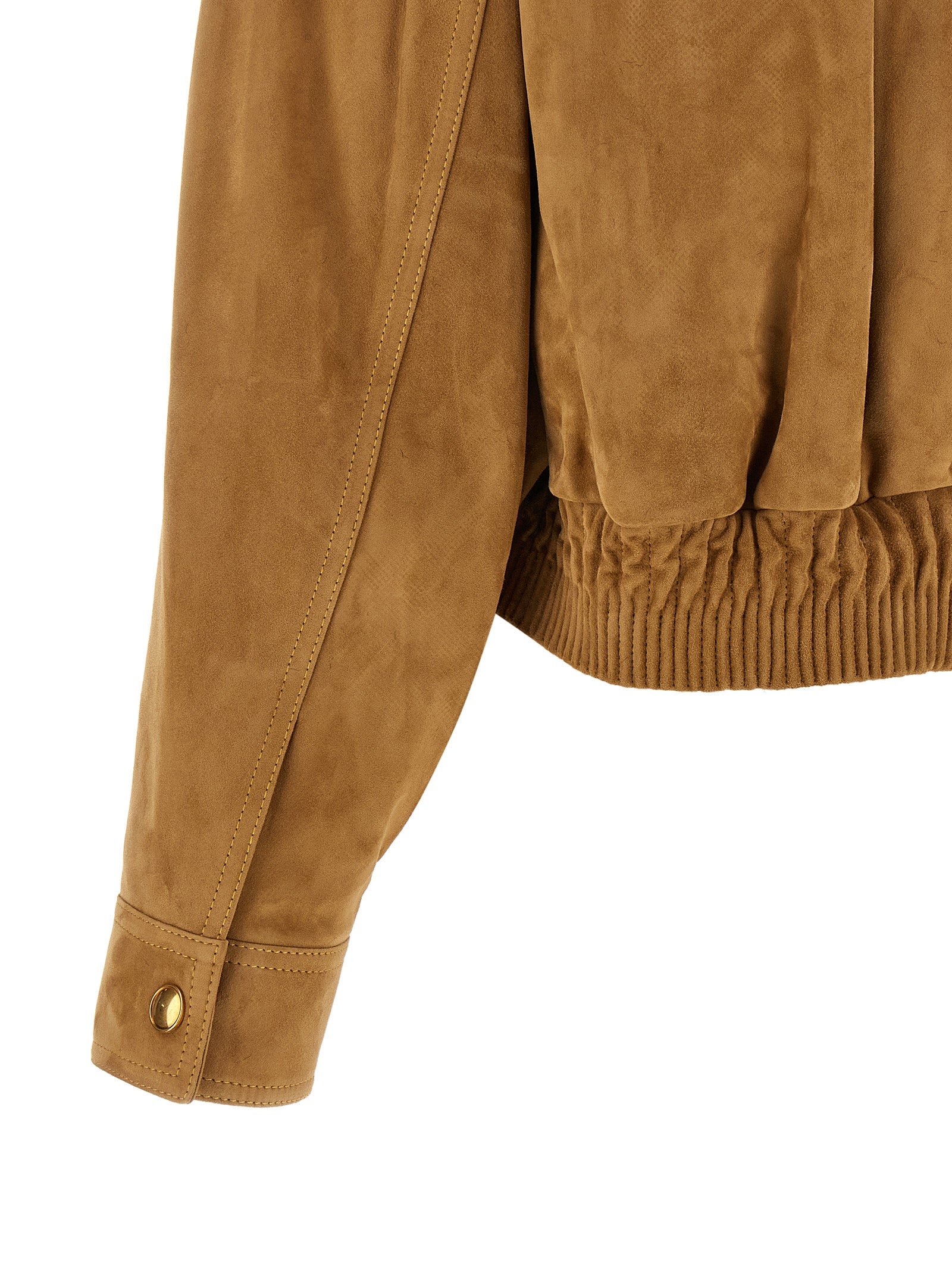 Versace Brown Lamb Leather Leather Jacket Versace