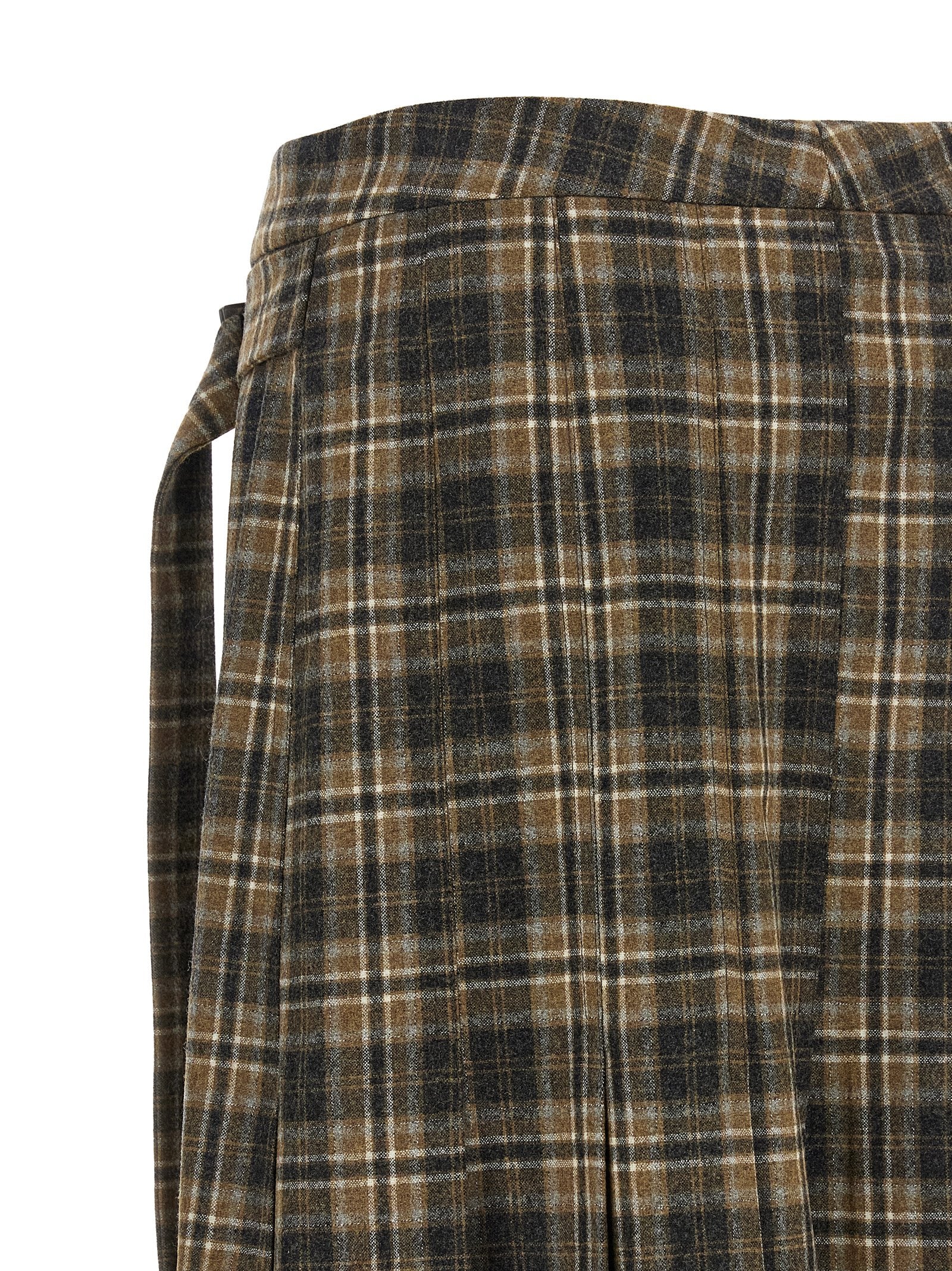 Brunello Cucinelli Brown Virgin Wool Mini Skirt Brunello Cucinelli