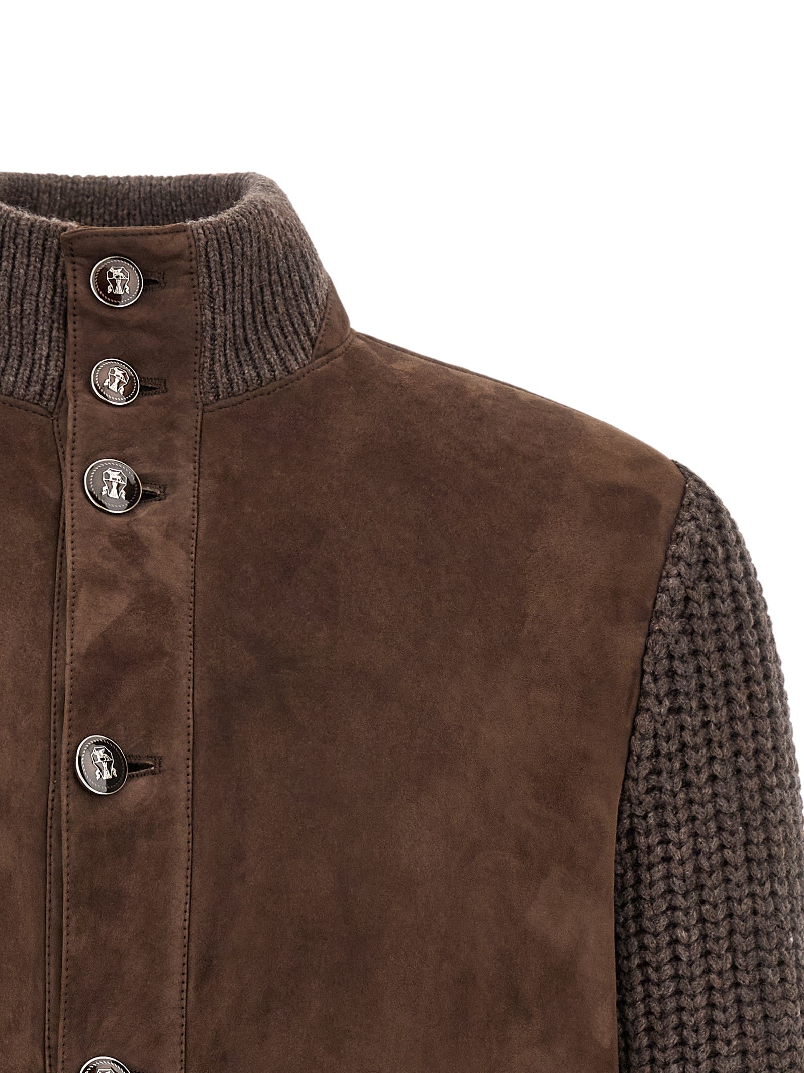 Brunello Cucinelli Brown Lamb Leather Leather Jacket Brunello Cucinelli