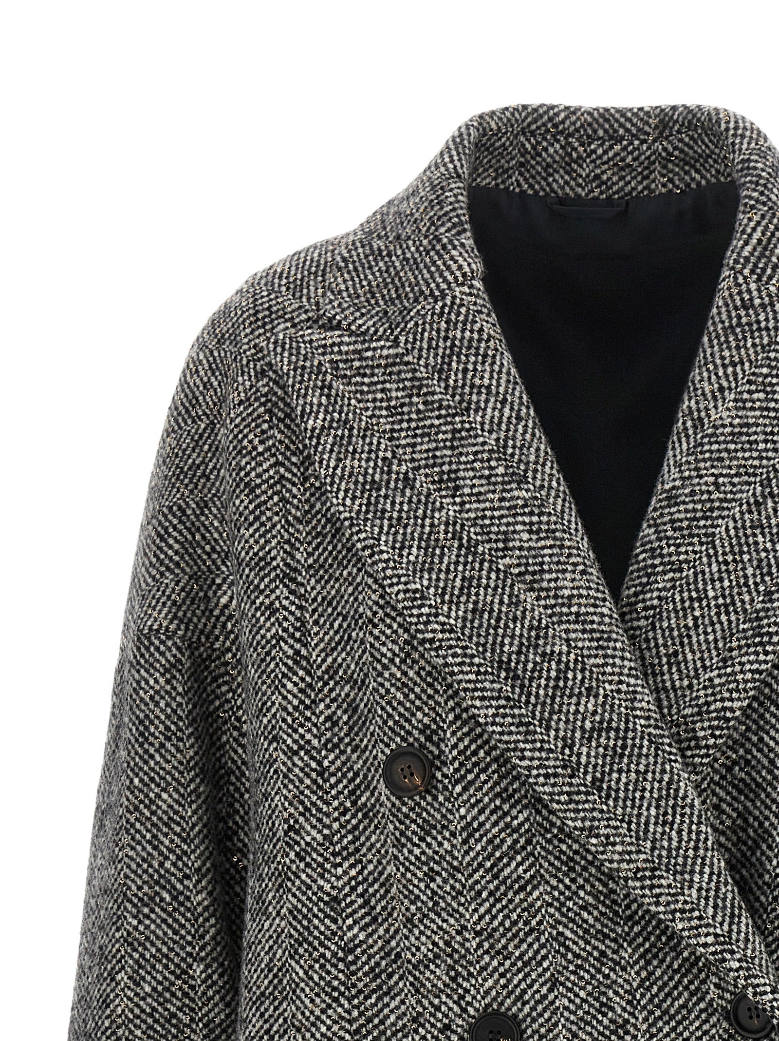 Brunello Cucinelli Gray Virgin Wool Coat Brunello Cucinelli