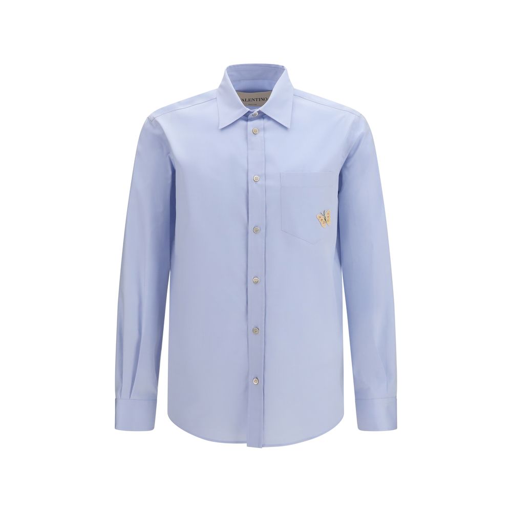 Valentino Garavani Blue Cotton Dress Shirt Valentino Garavani
