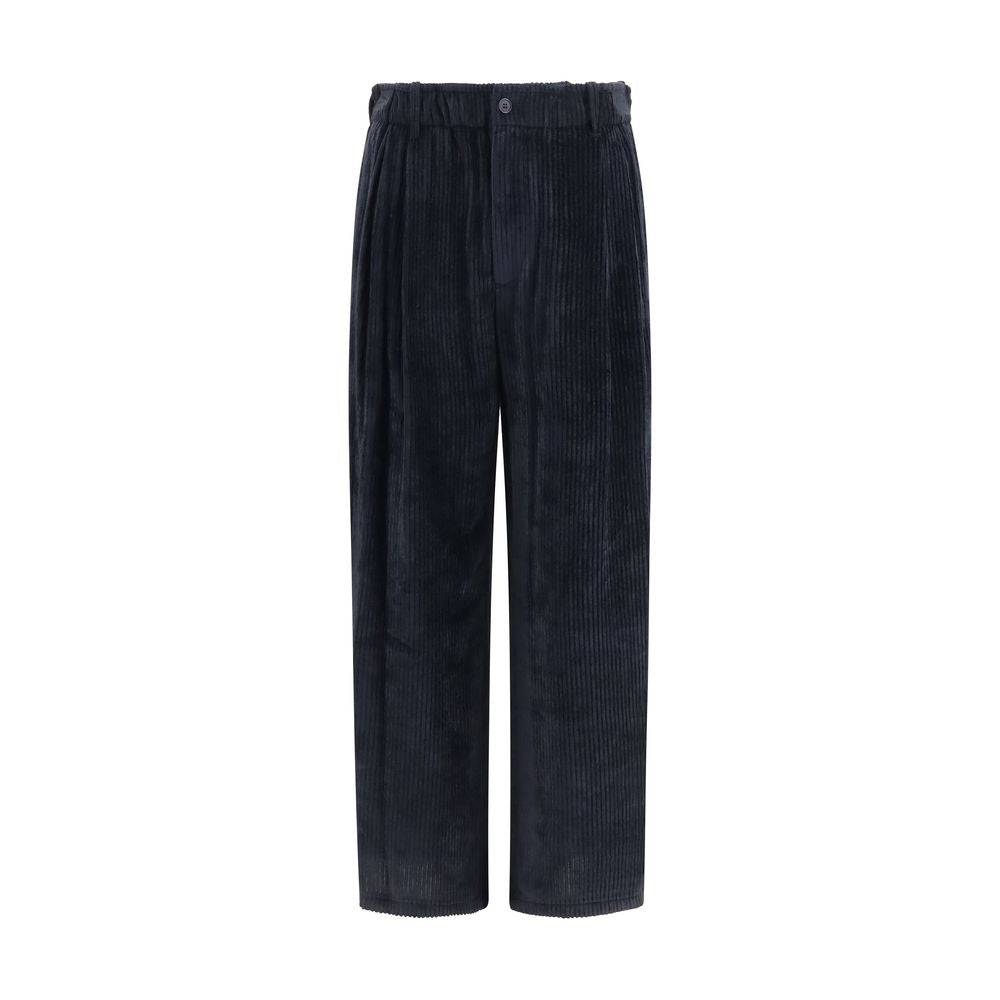 Giorgio Armani Black Viscose Casual Pants Giorgio Armani
