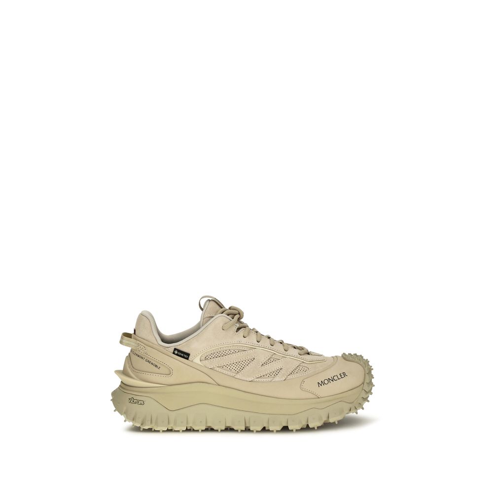 Moncler Beige Calf Leather Bos Taurus Athletic Sneakers Moncler