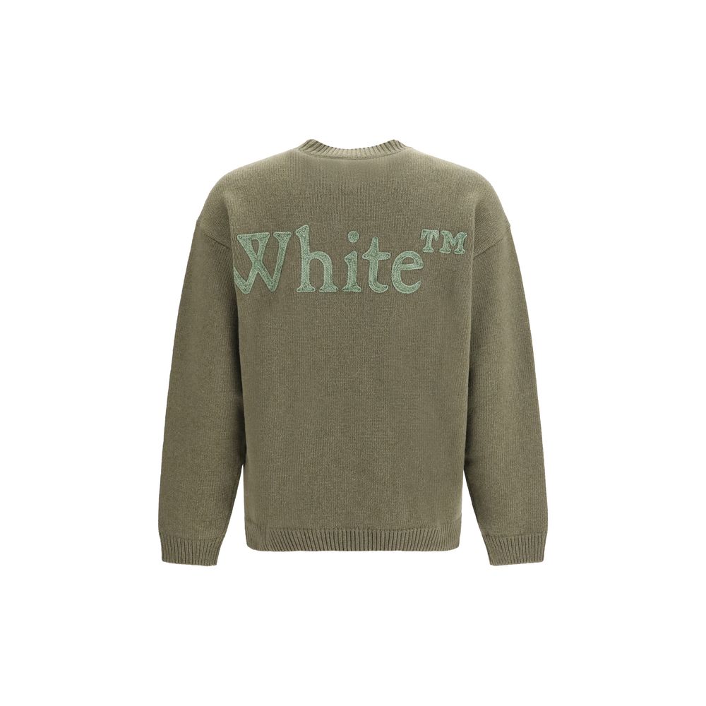 Off-White Bicolor Wool Oves Aries Sweatshirt Off-White