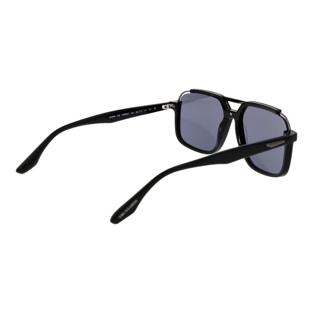 Trussardi Black Acetate & Stainless Steel Sunglasses Trussardi