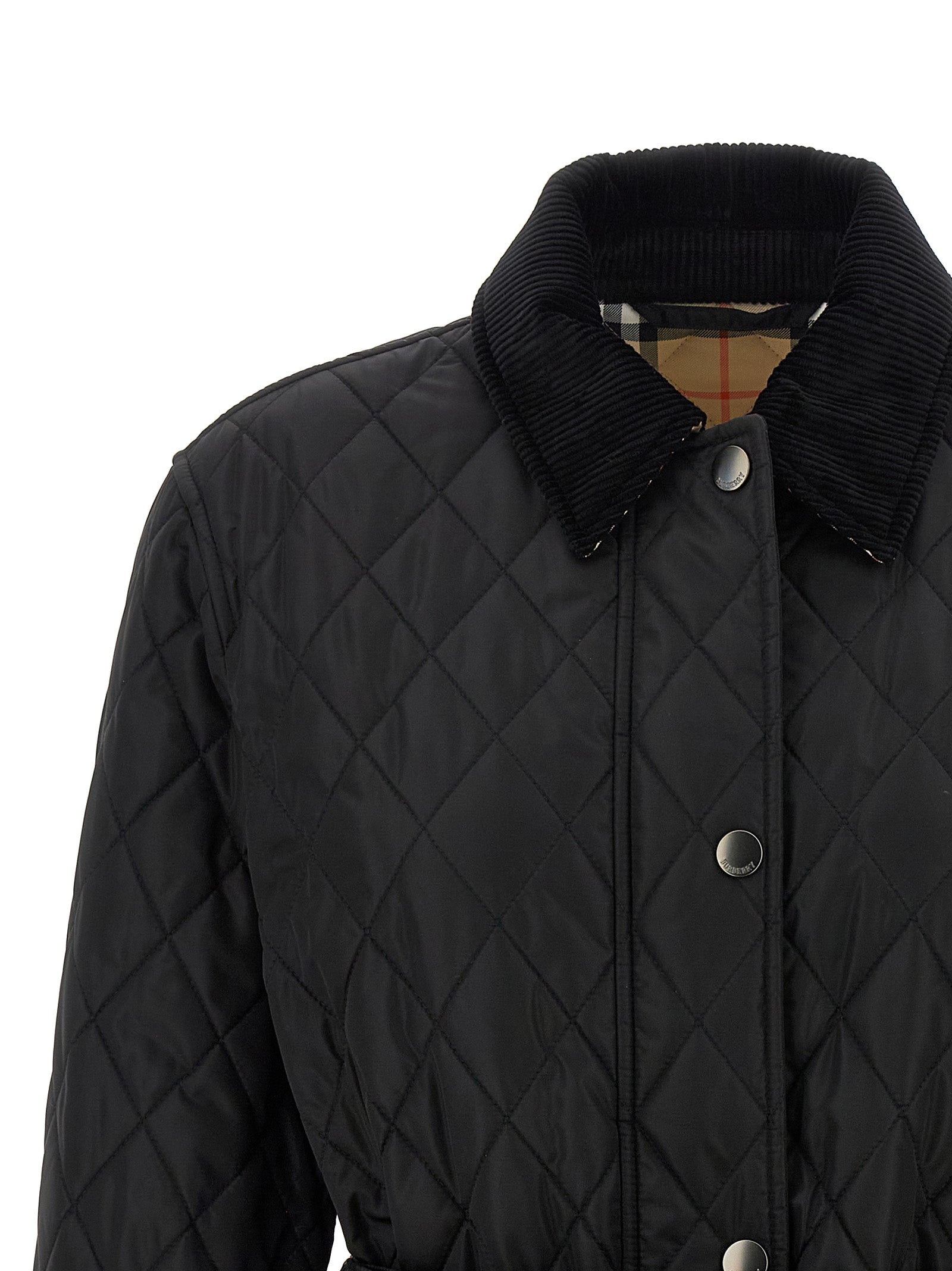Burberry Black Polyamide Full-Length Jacket Burberry