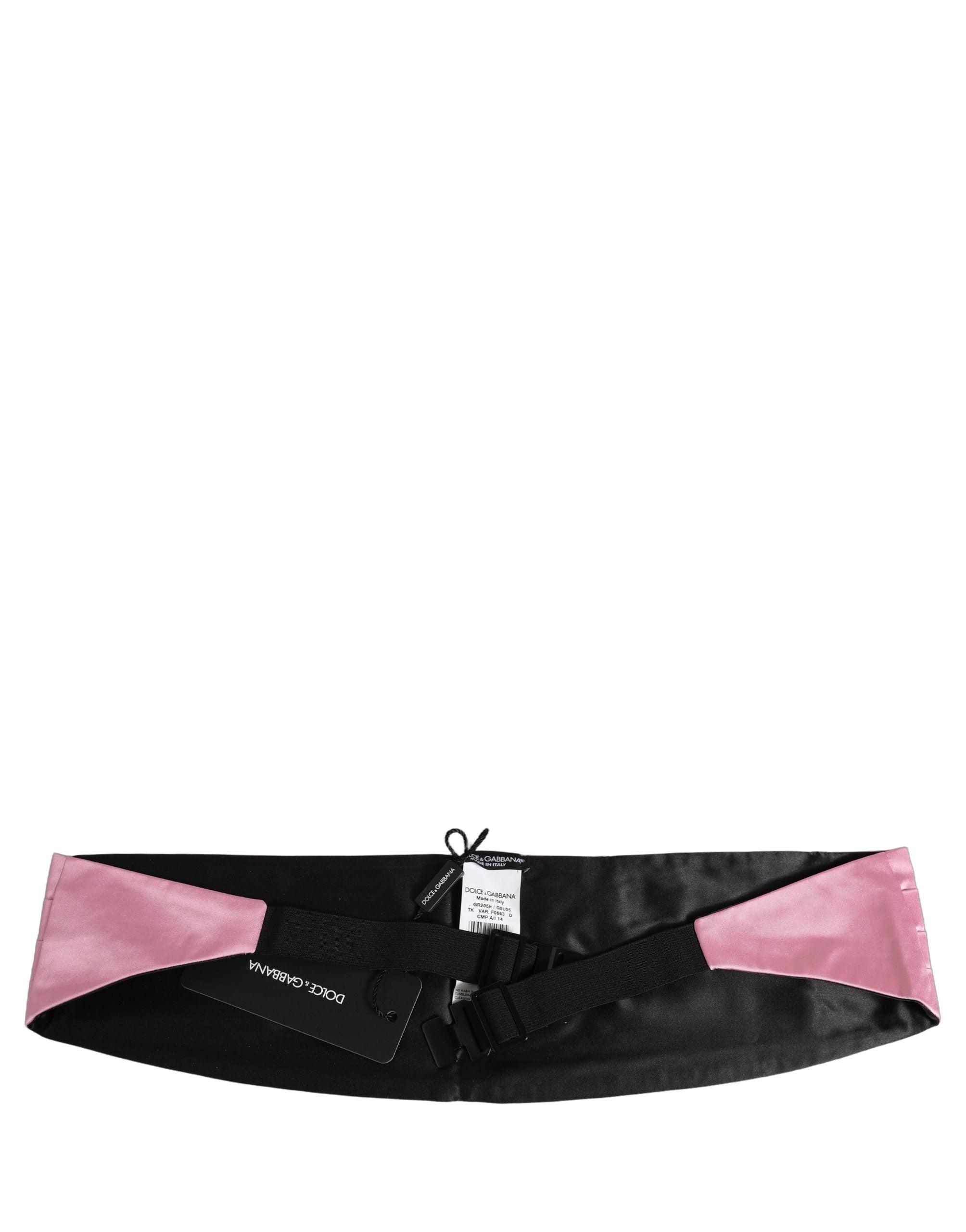 Dolce & Gabbana Pink Men 100% Silk Belt Waist Cummerbund Dolce & Gabbana