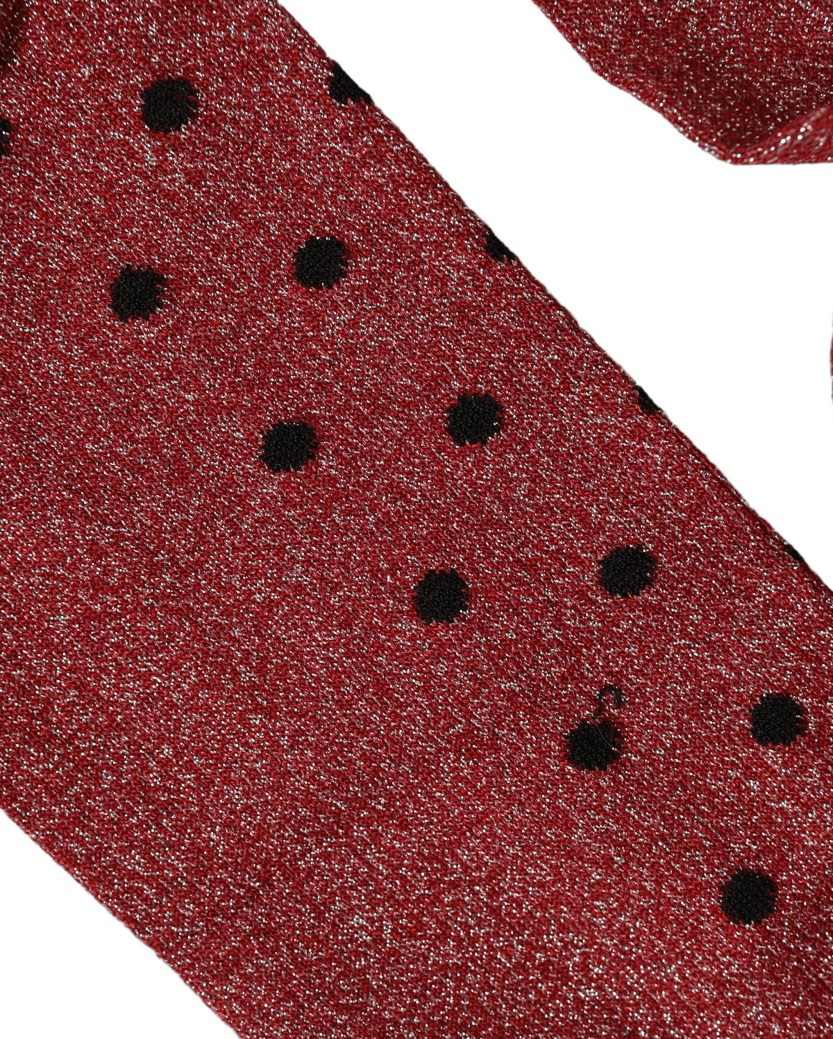 Dolce & Gabbana Maroon Polka Dot Over The Calf Accessory Socks Dolce & Gabbana