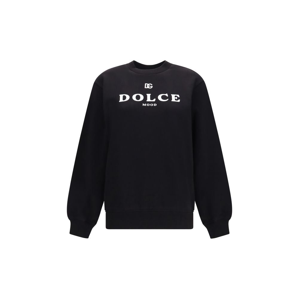 Dolce & Gabbana Black Cotton Sweatshirt Dolce & Gabbana