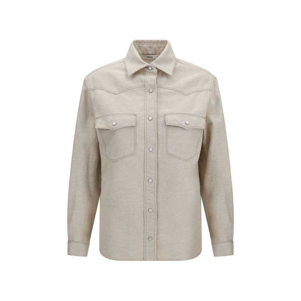 Fendi Beige Denim Shirt Fendi