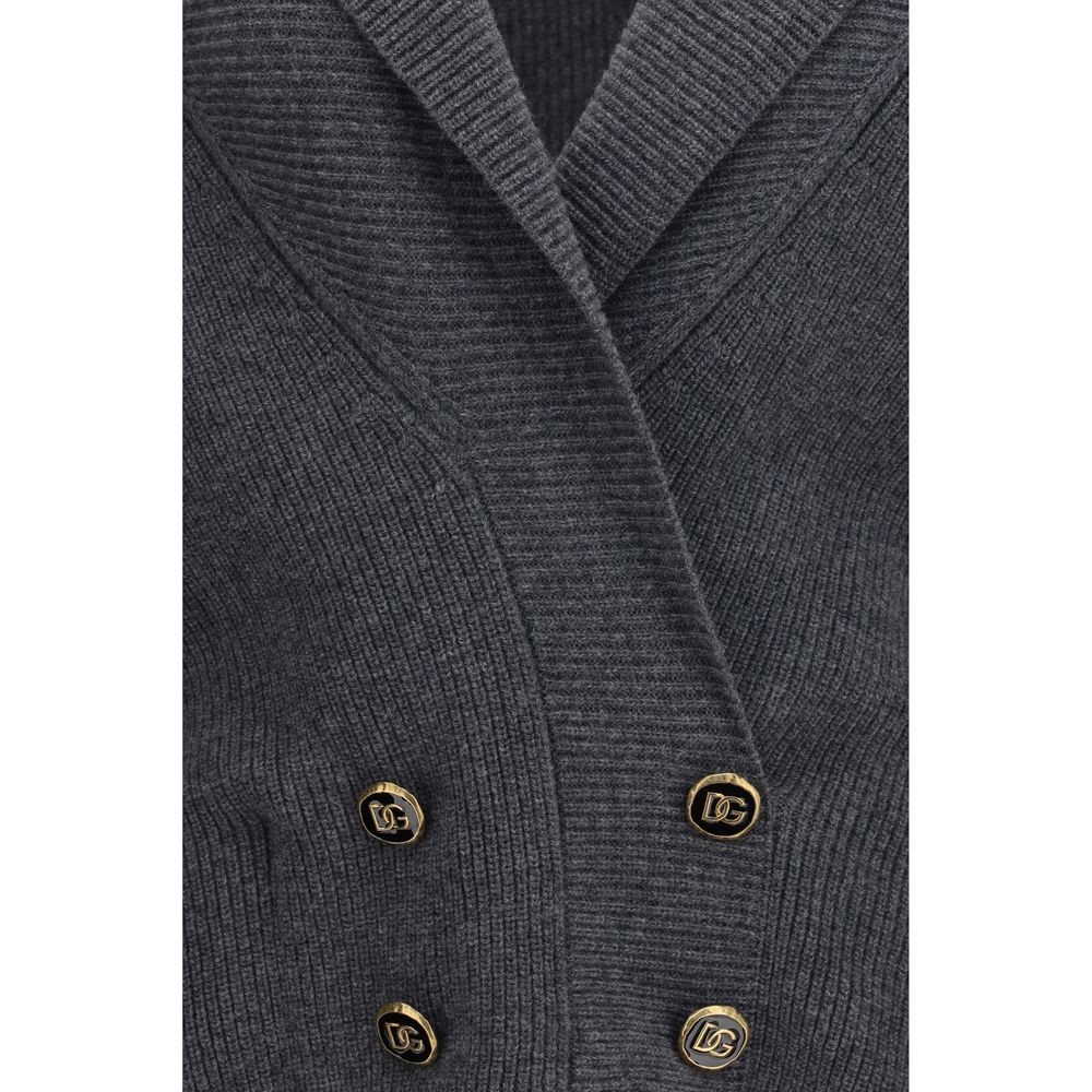 Dolce & Gabbana Gray Wool Oves Aries Cardigan Dolce & Gabbana
