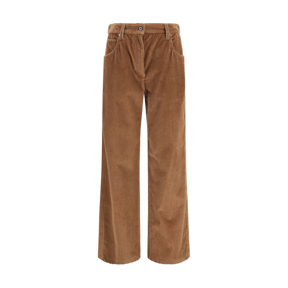 Brunello Cucinelli Brown Cotton Casual Pants Brunello Cucinelli