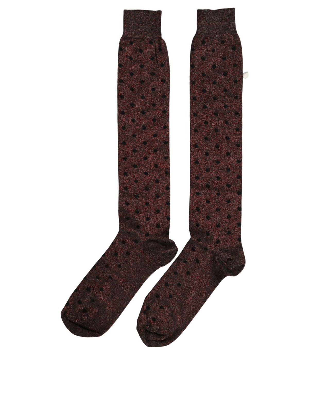 Dolce & Gabbana Brown Polka Dot Over The Calf Accessory Socks Dolce & Gabbana