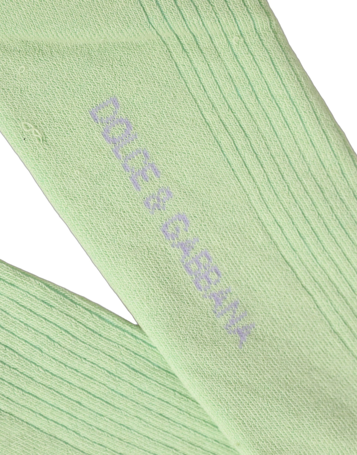 Dolce & Gabbana Men Light Green Logo Over Calf Accessory Socks Dolce & Gabbana