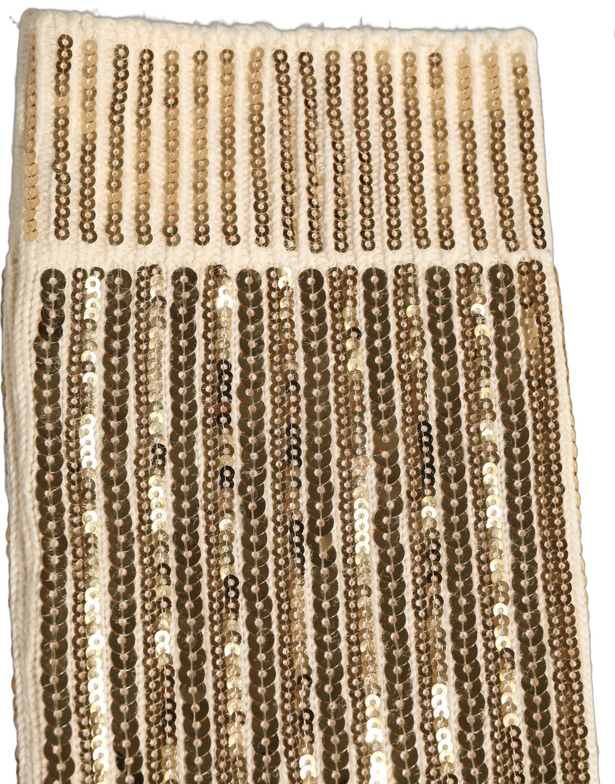 Dolce & Gabbana Off White Sequin Cotton Mid Calf Accessory Socks Dolce & Gabbana