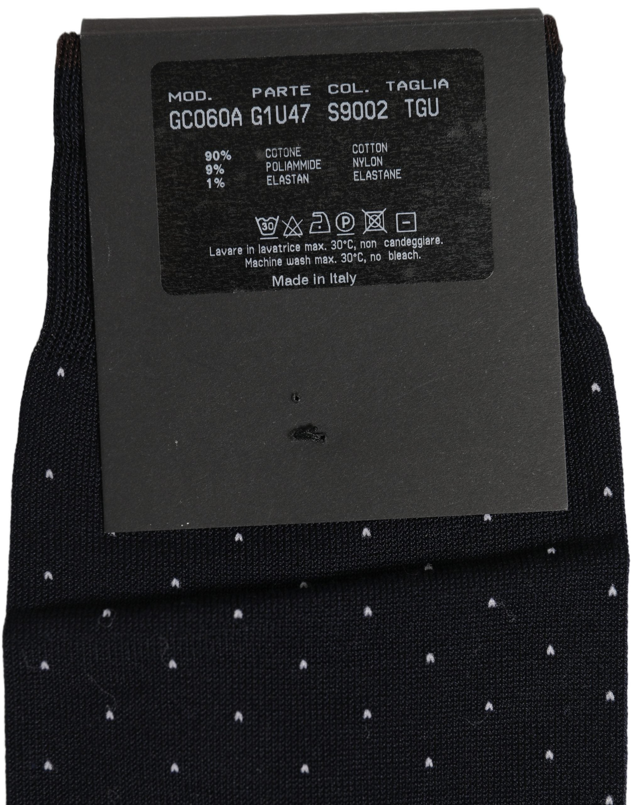 Dolce & Gabbana Men Black Cotton Polka Dot Over The Calf Socks Dolce & Gabbana