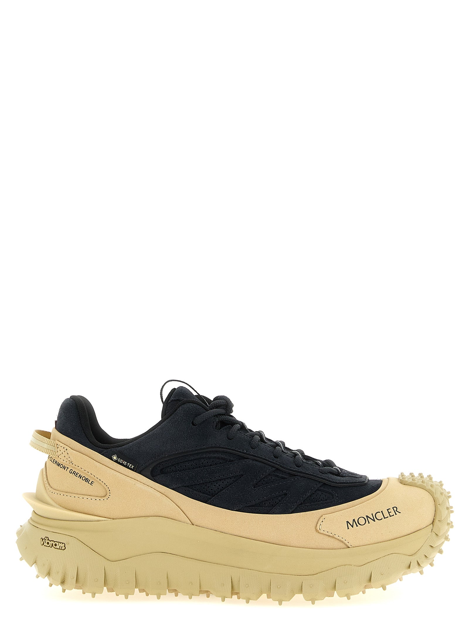 Moncler Blue Leather Athletic Sneakers Moncler