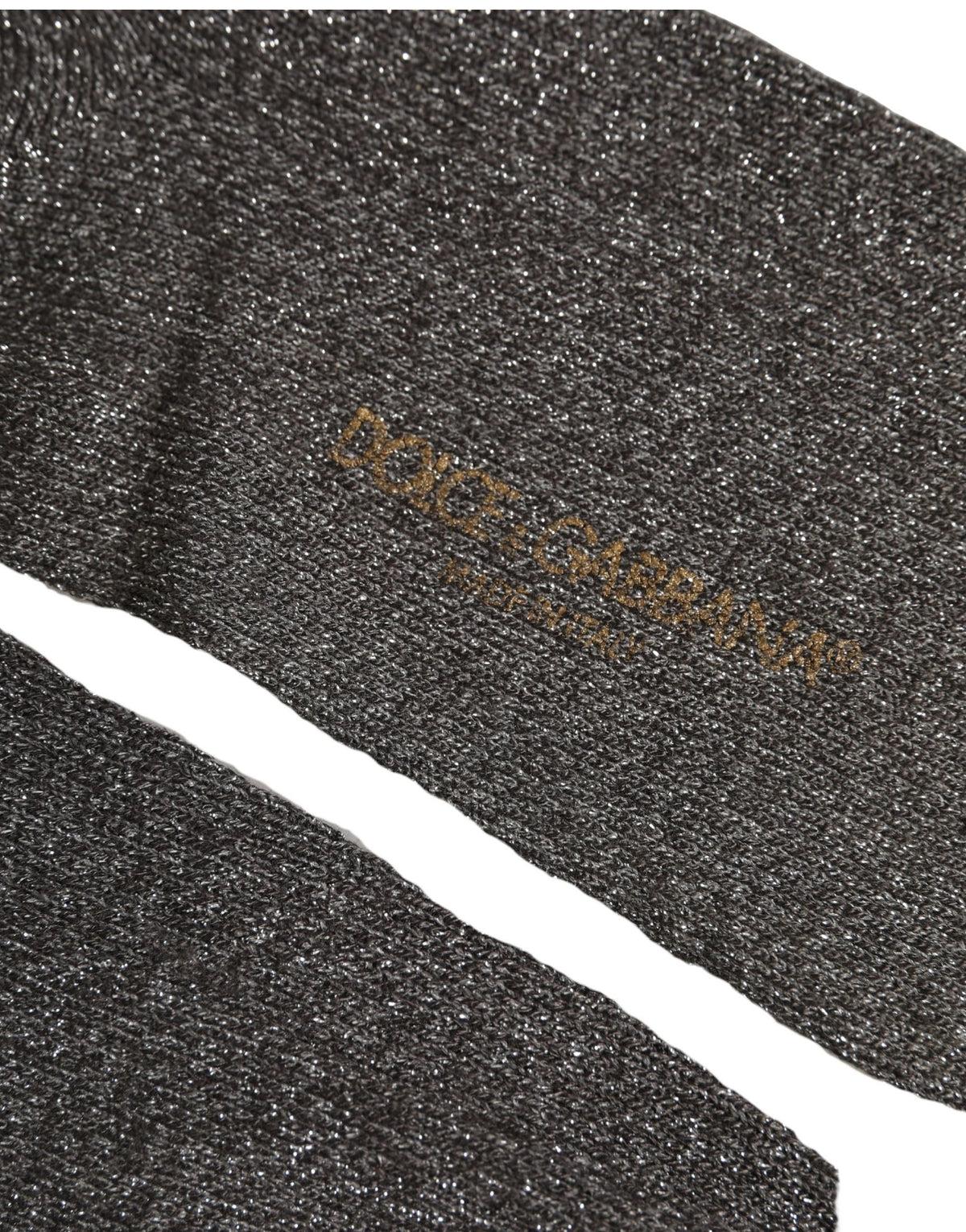Dolce & Gabbana Dark Gray Viscose Logo Mid Calf Accessory Socks Dolce & Gabbana