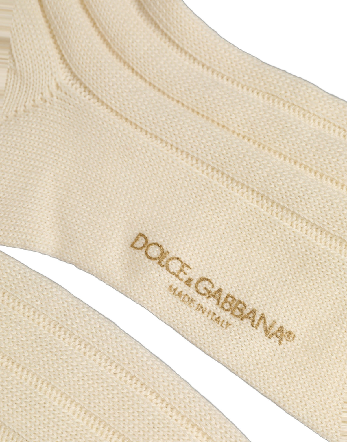Dolce & Gabbana Beige Wool Stretch Knee High Accessory Socks Dolce & Gabbana