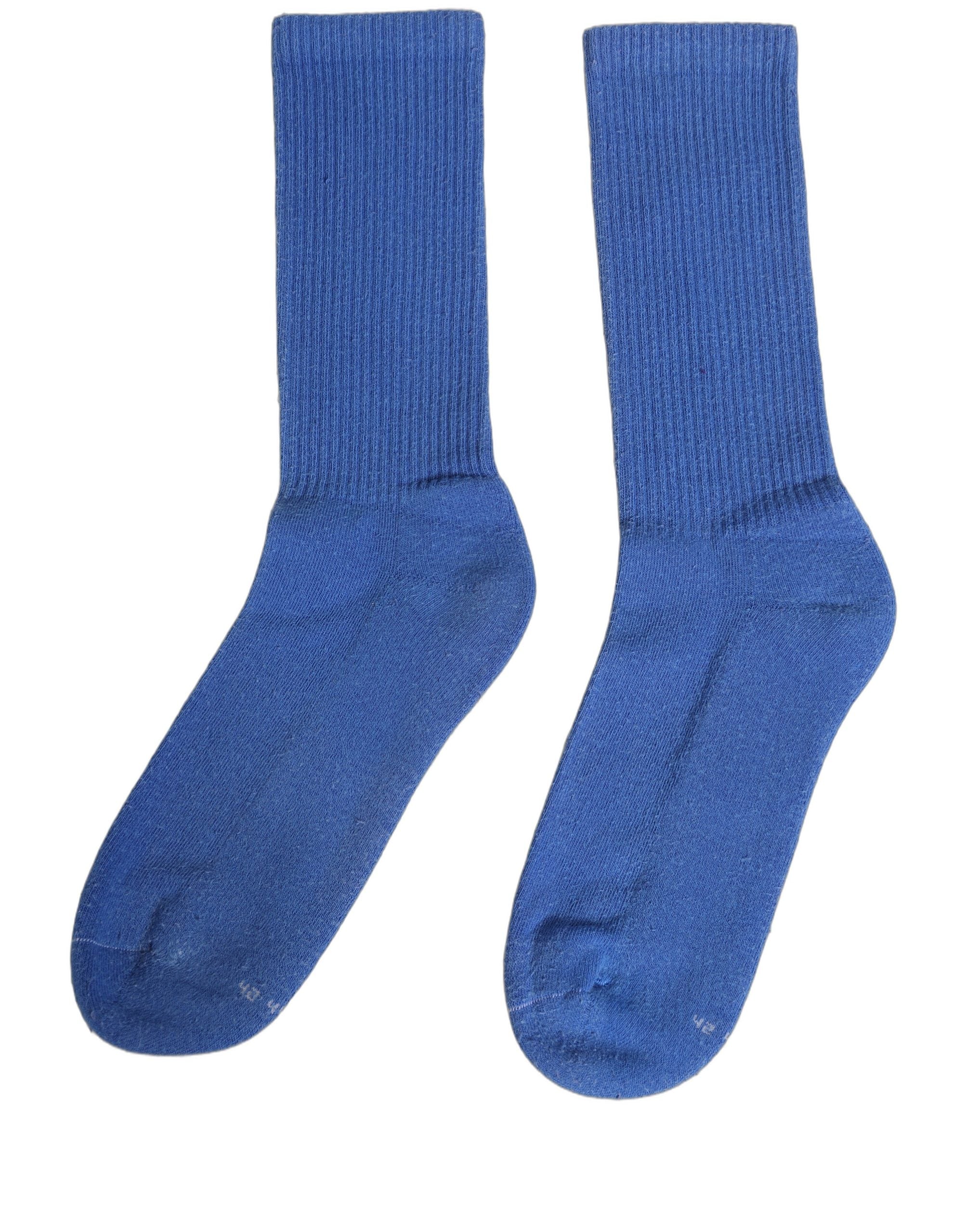 Dolce & Gabbana Blue Cotton Ribbed Mid Calf Women Accessory Socks Dolce & Gabbana