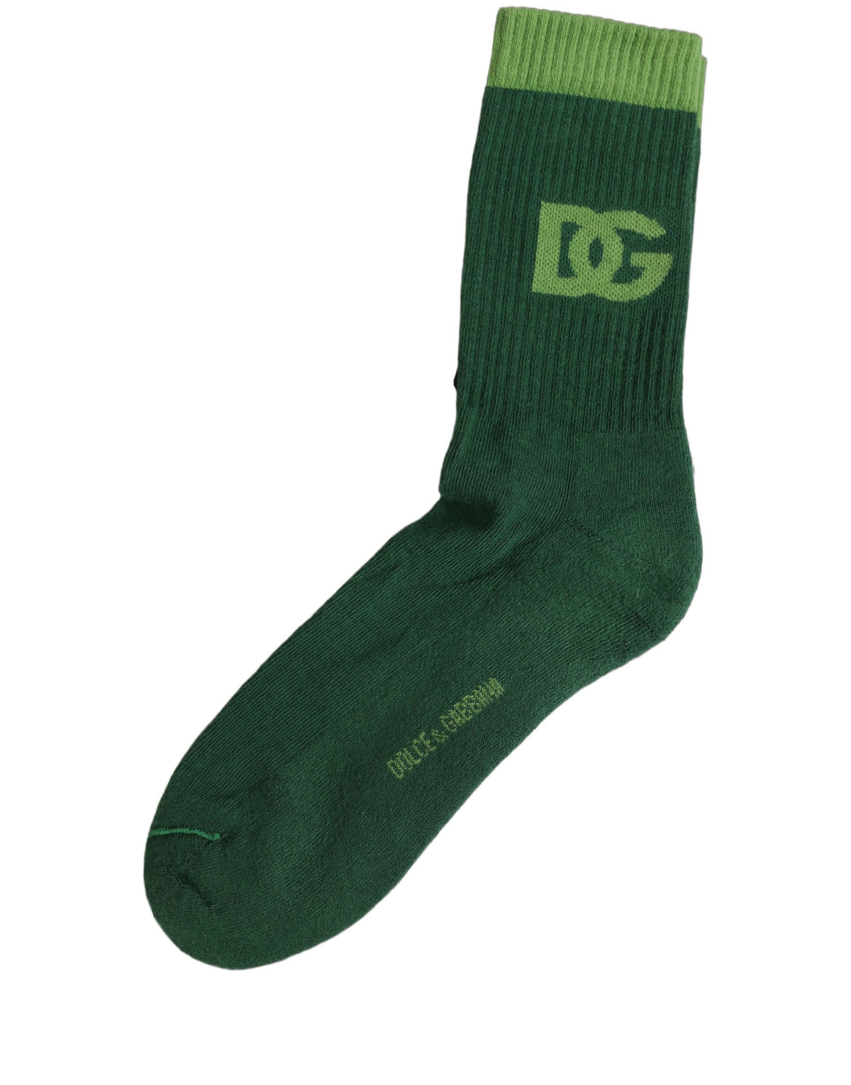 Dolce & Gabbana Green DG Logo Nylon Mid Calf Accessory Socks Dolce & Gabbana