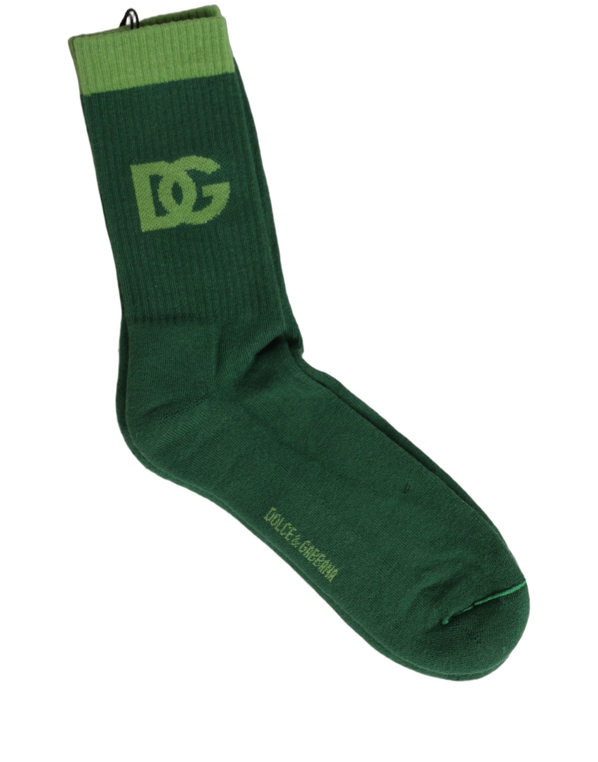 Dolce & Gabbana Green DG Logo Nylon Mid Calf Accessory Socks Dolce & Gabbana