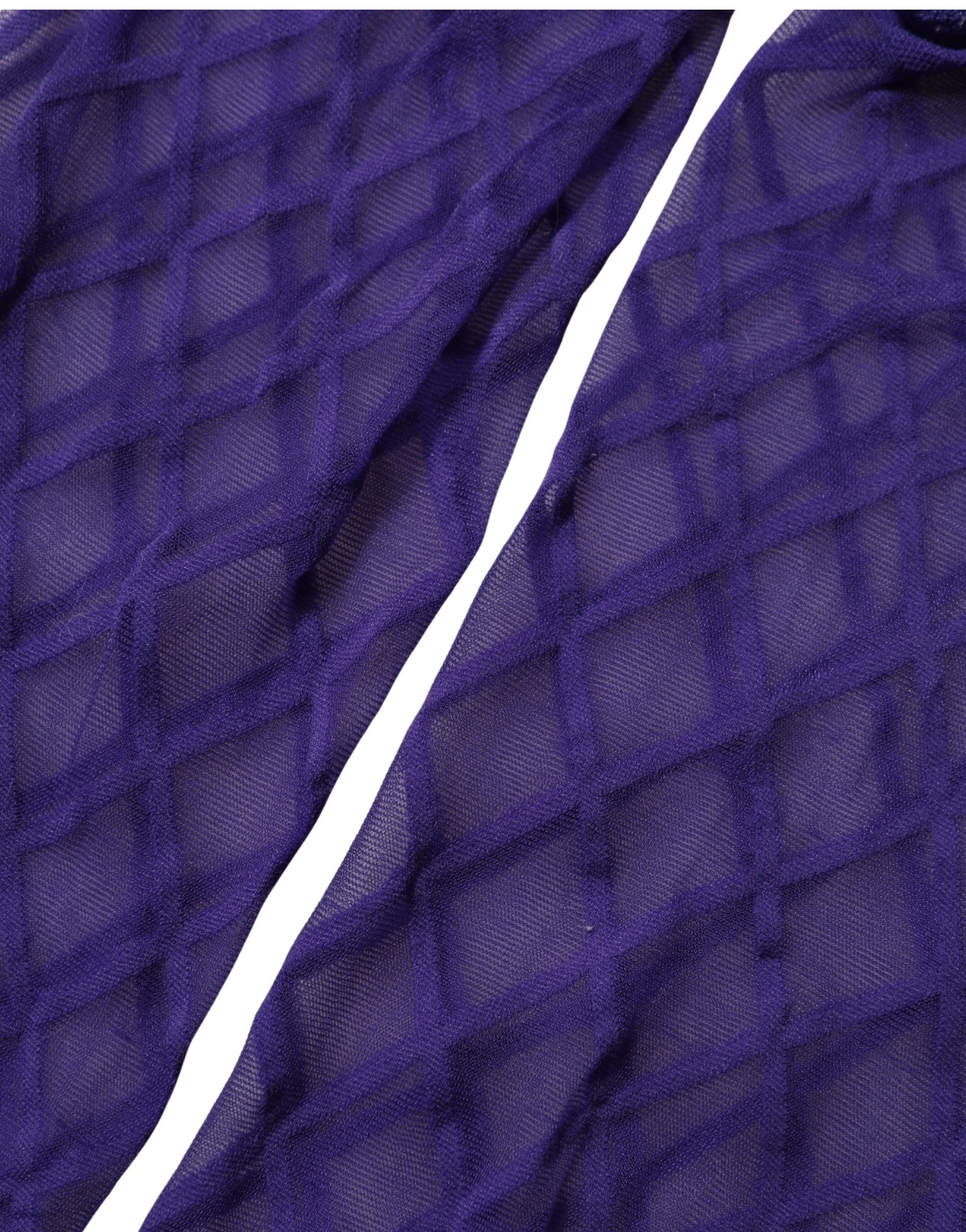 Dolce & Gabbana Purple Nylon Fishnet Pantyhose Stockings Socks Dolce & Gabbana