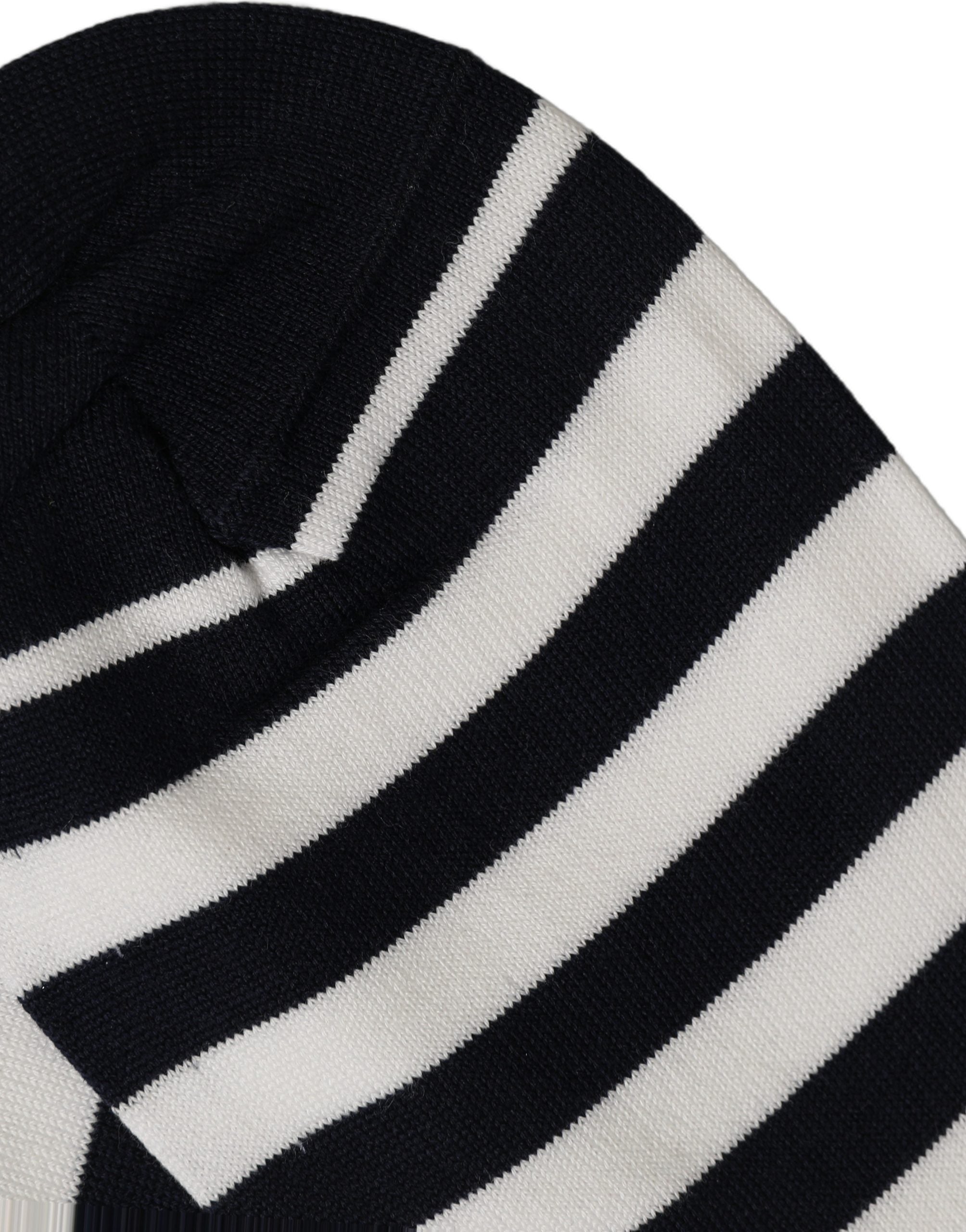 Dolce & Gabbana Black White Stripes Cotton Mid Calf Accessory Socks Dolce & Gabbana