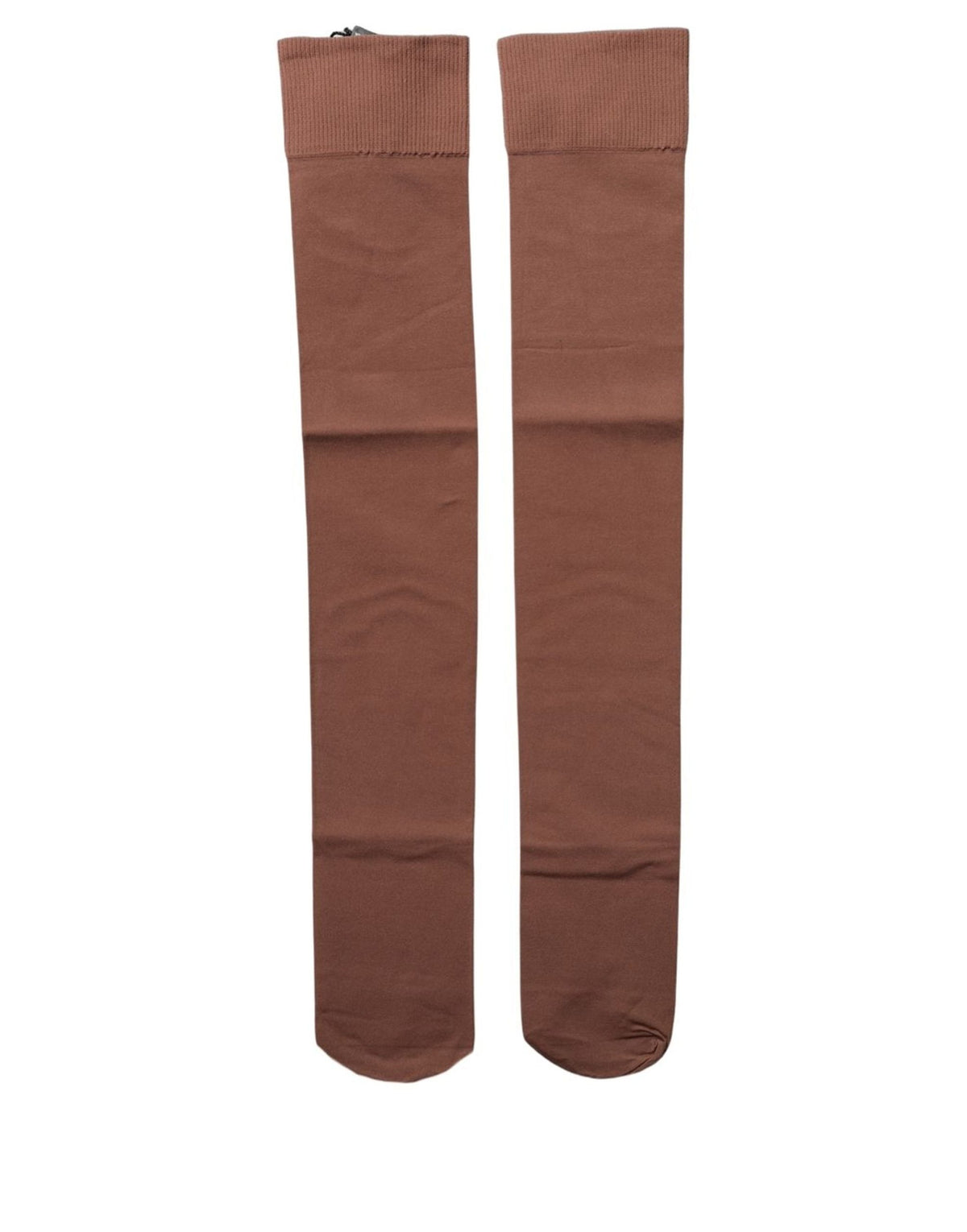 Dolce & Gabbana Brown Nylon Stretch Over The Calf Stockings Socks Dolce & Gabbana