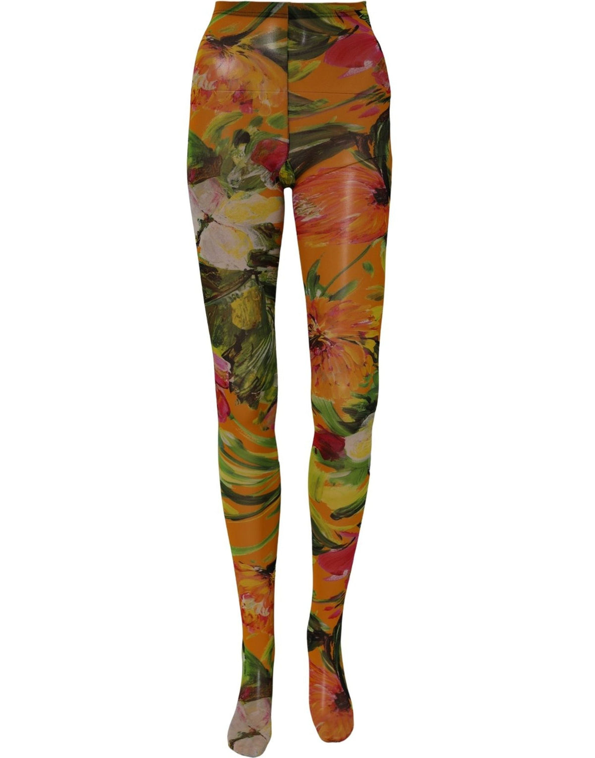 Dolce & Gabbana Floral Nylon Tights Stockings Multicolor Socks Dolce & Gabbana