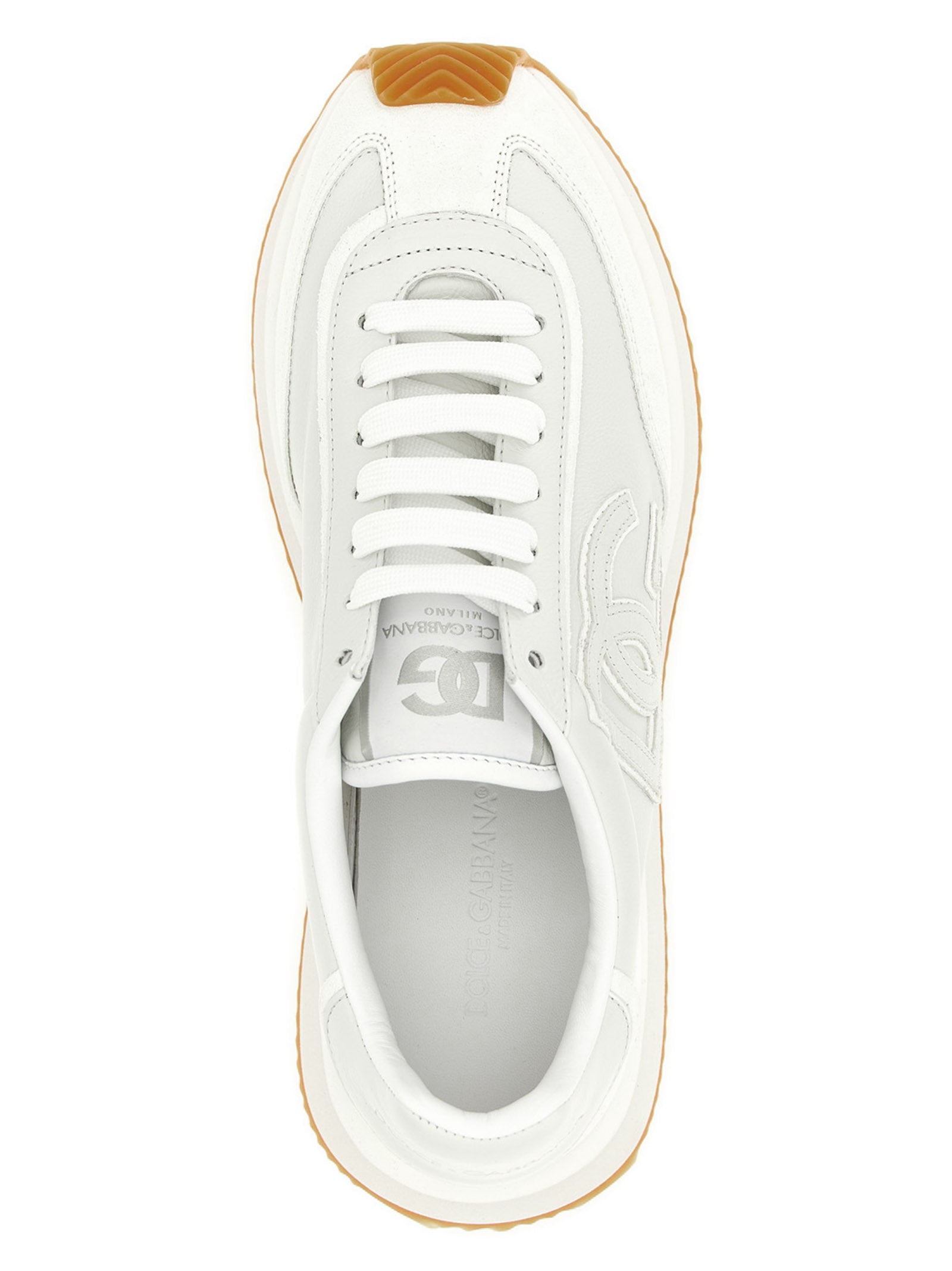 Dolce & Gabbana White Calfskin Low Top Sneakers Dolce & Gabbana