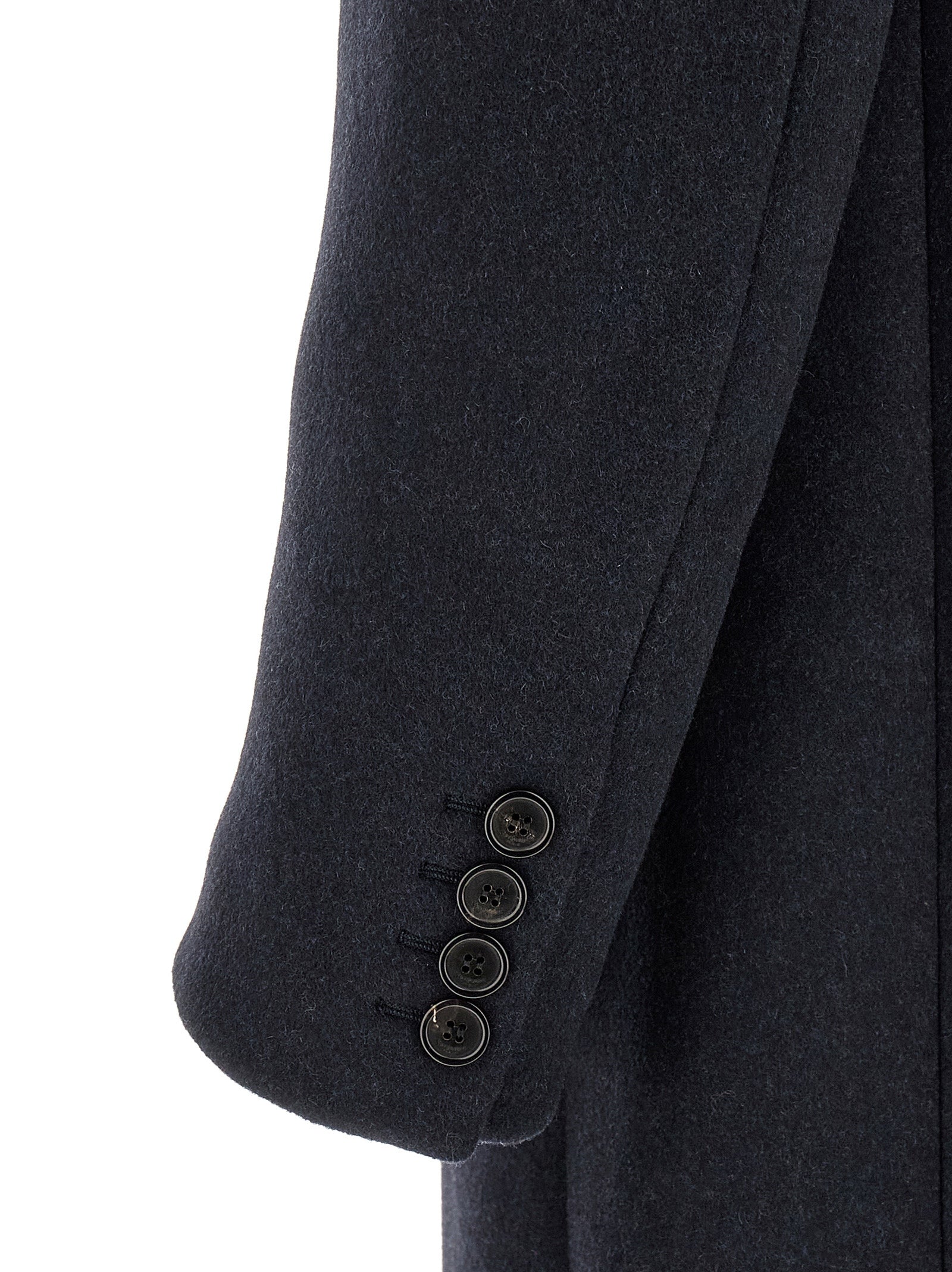 Saint Laurent Blue Wool Coat Saint Laurent