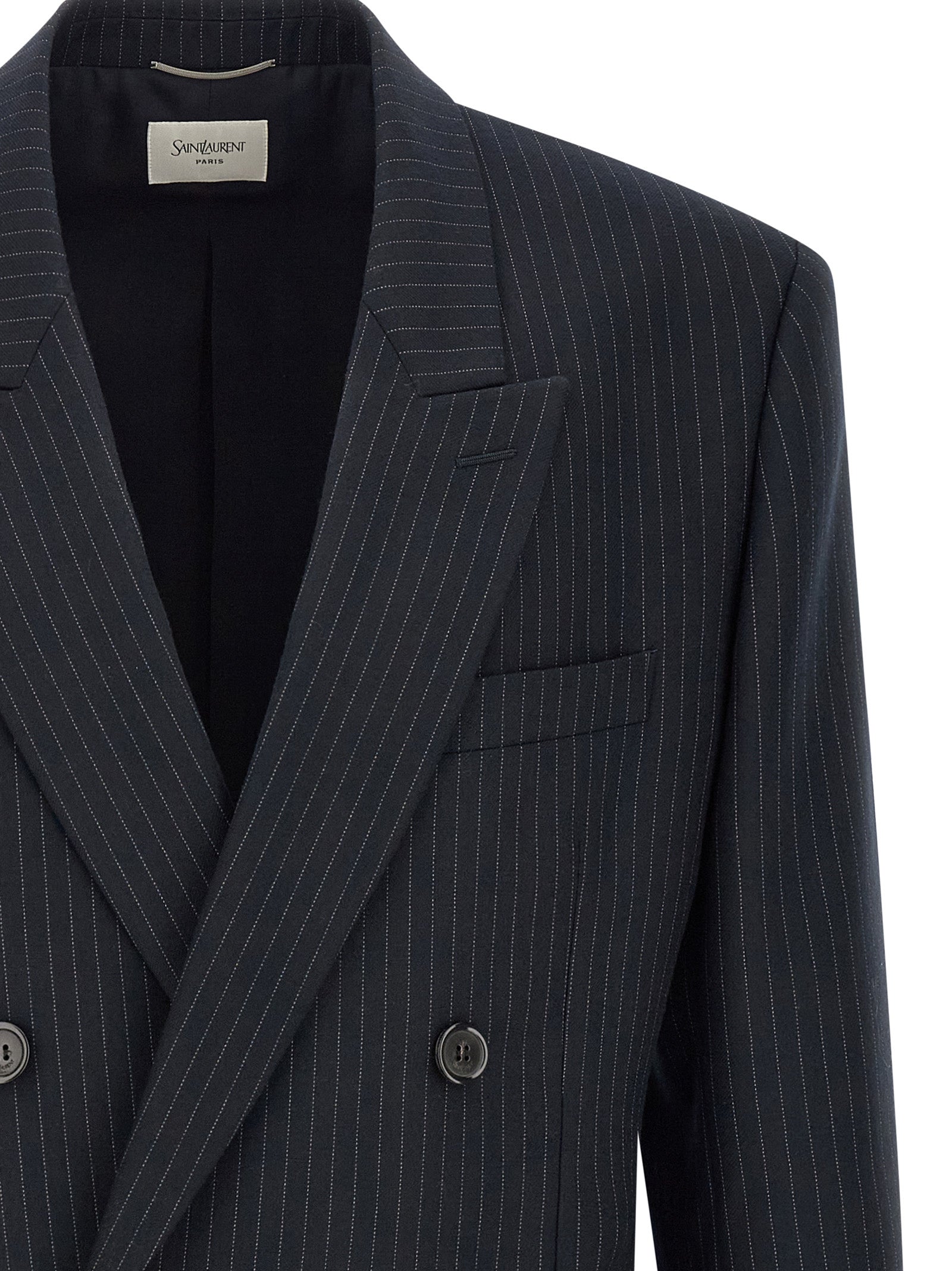 Saint Laurent Blue Wool Blazer Saint Laurent