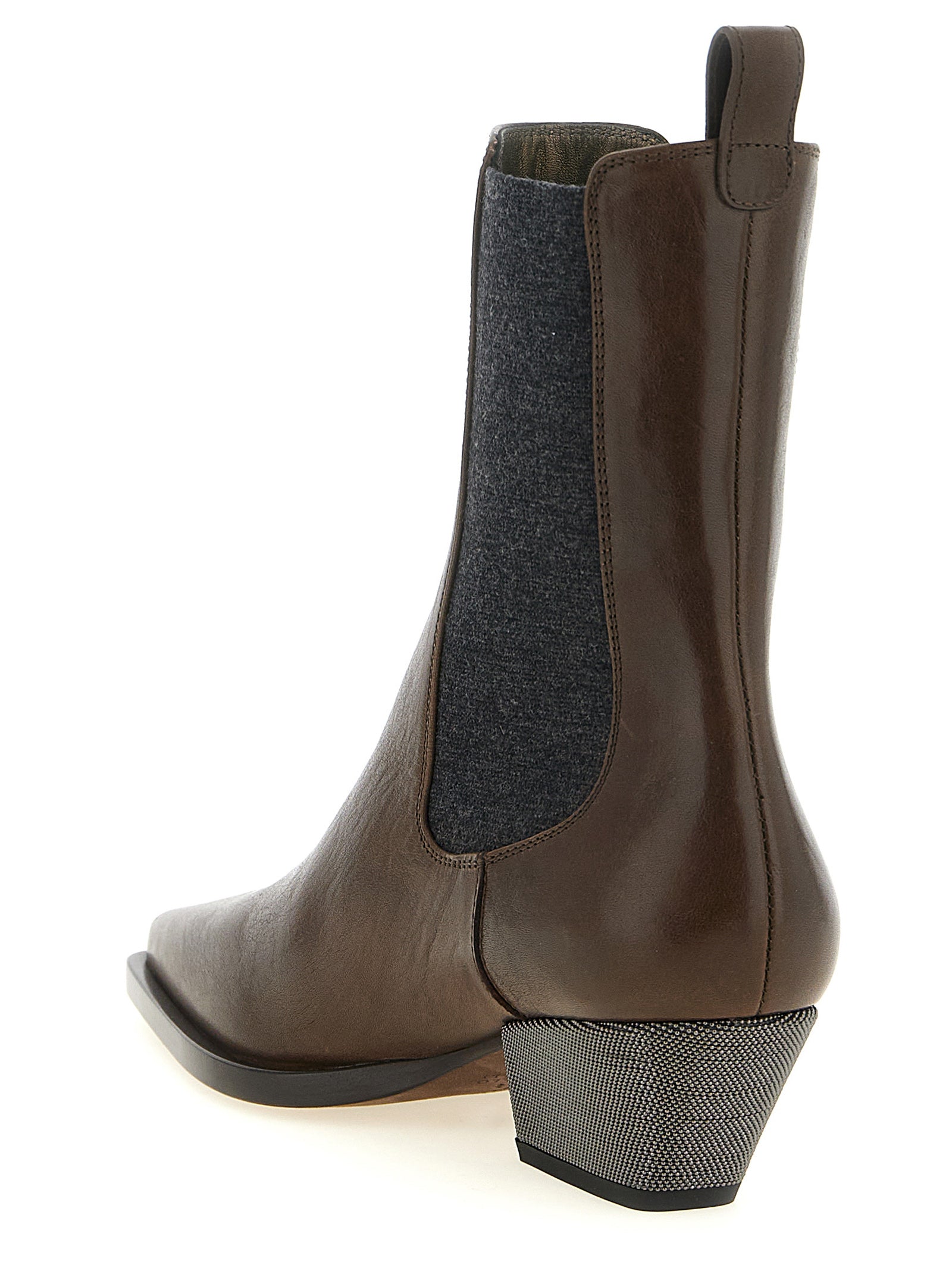 Brunello Cucinelli Brown Cowhide Chelsea Boots Brunello Cucinelli