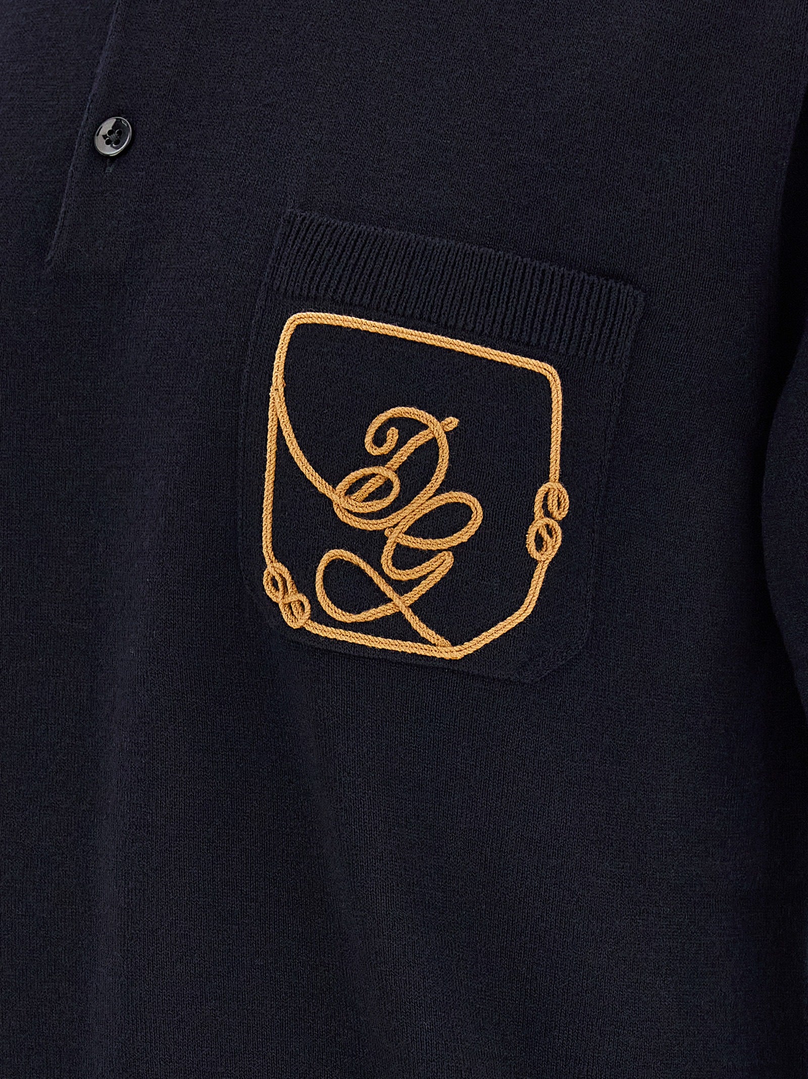 Dolce & Gabbana Blue Virgin Wool Polo Shirt Dolce & Gabbana