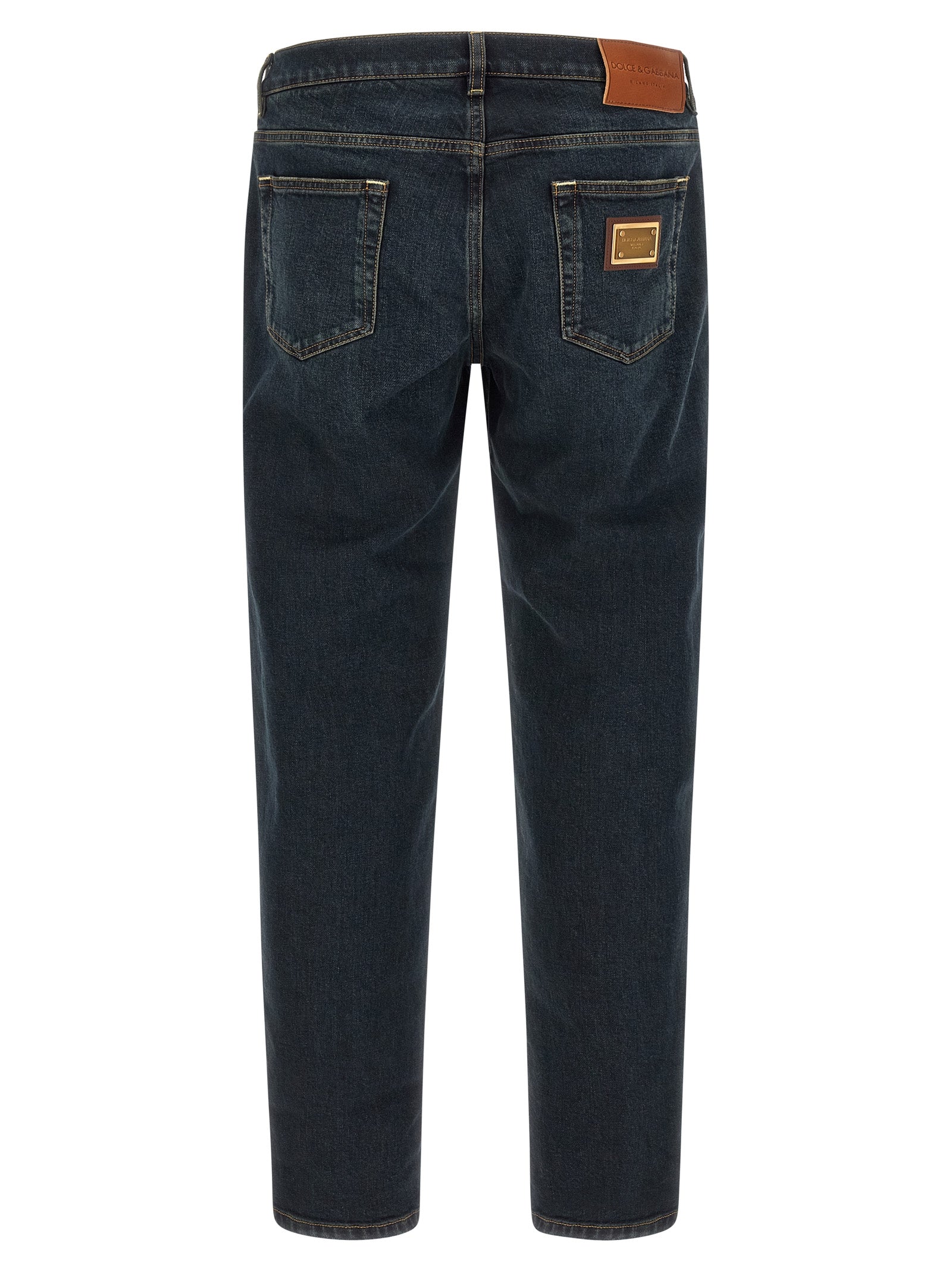 Dolce & Gabbana Blue Cotton Skinny Jeans Dolce & Gabbana