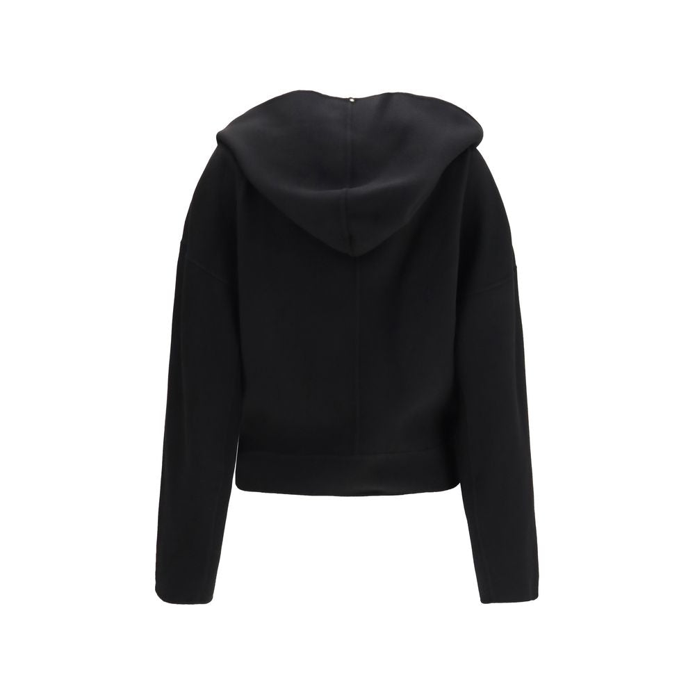Max Mara Black Wool Oves Aries Full-Length Jacket Max Mara
