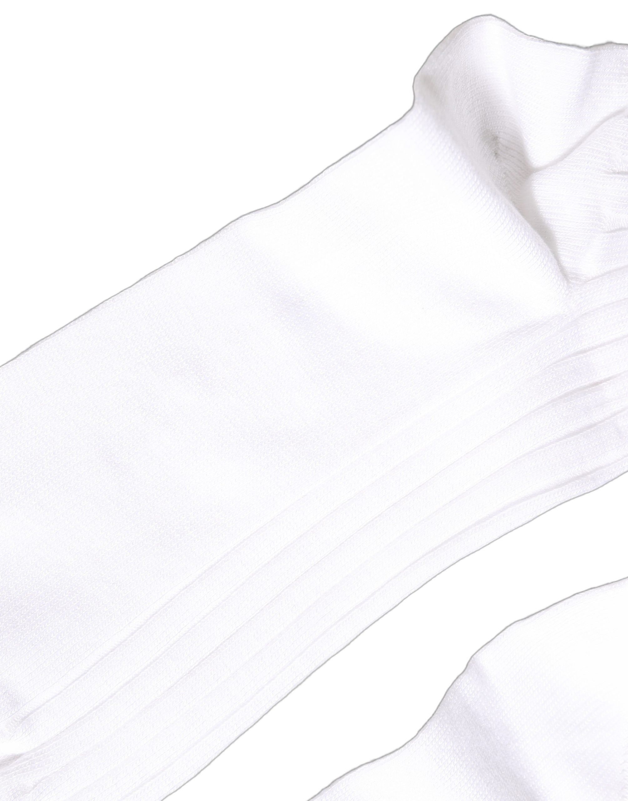 Dolce & Gabbana White Cotton Ribbed Logo Over The Calf Women Socks Dolce & Gabbana