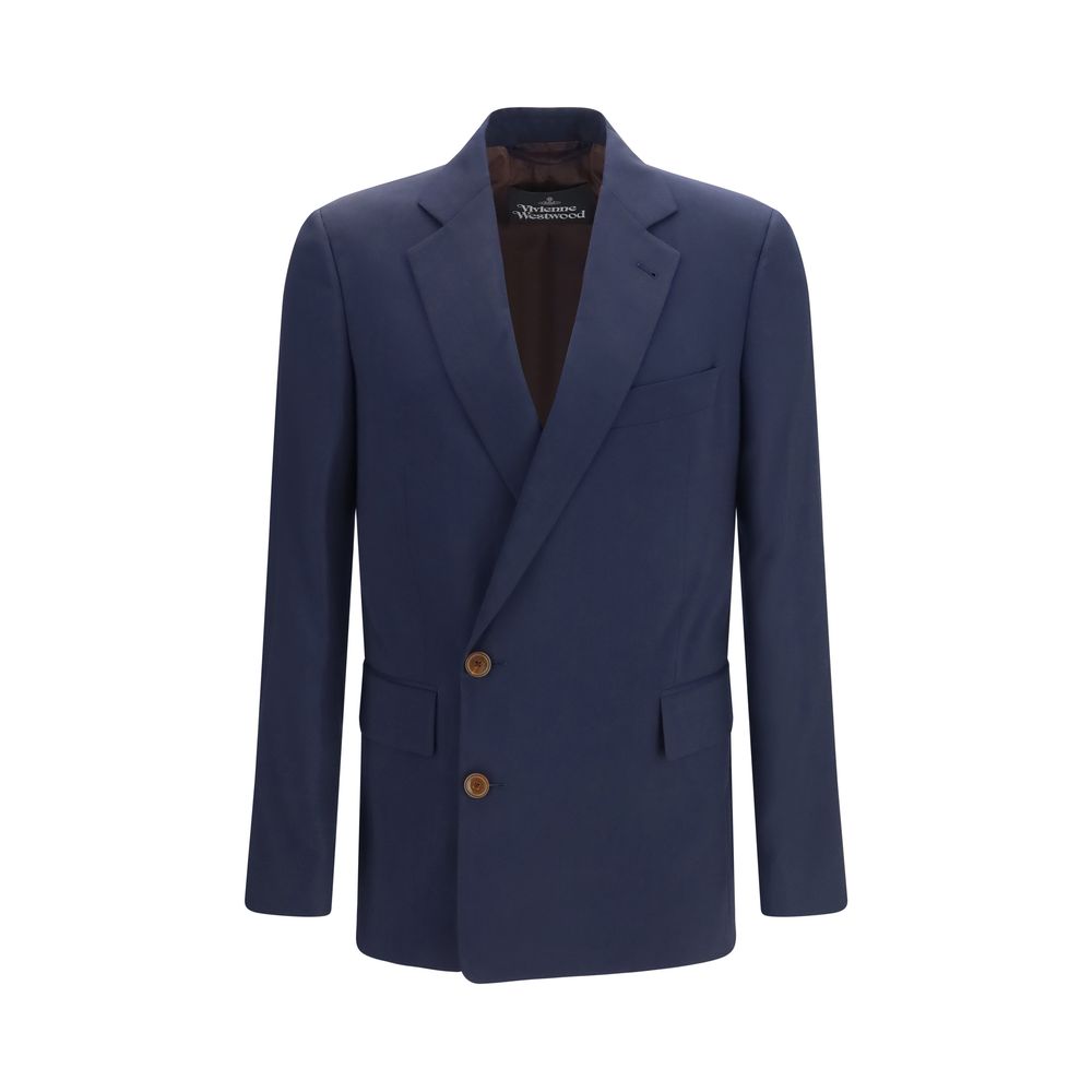 Vivienne Westwood Blue Wool Oves Aries Full-Length Jacket Vivienne Westwood