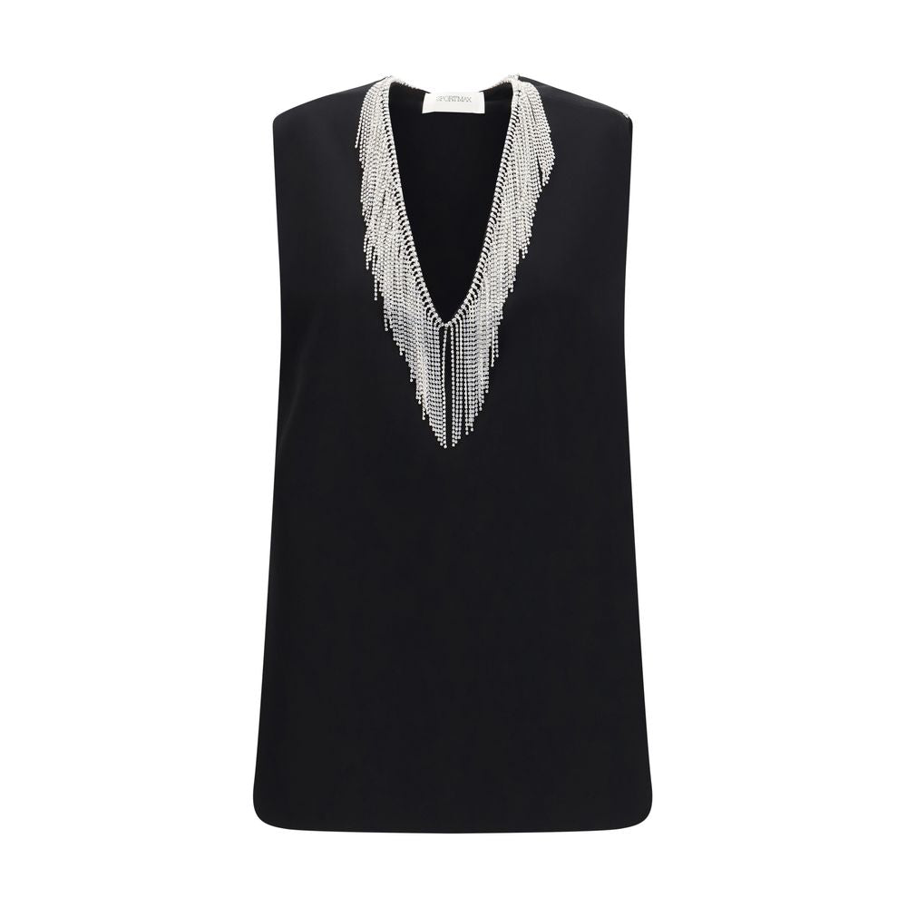 Max Mara Black Polyester Shirt Max Mara