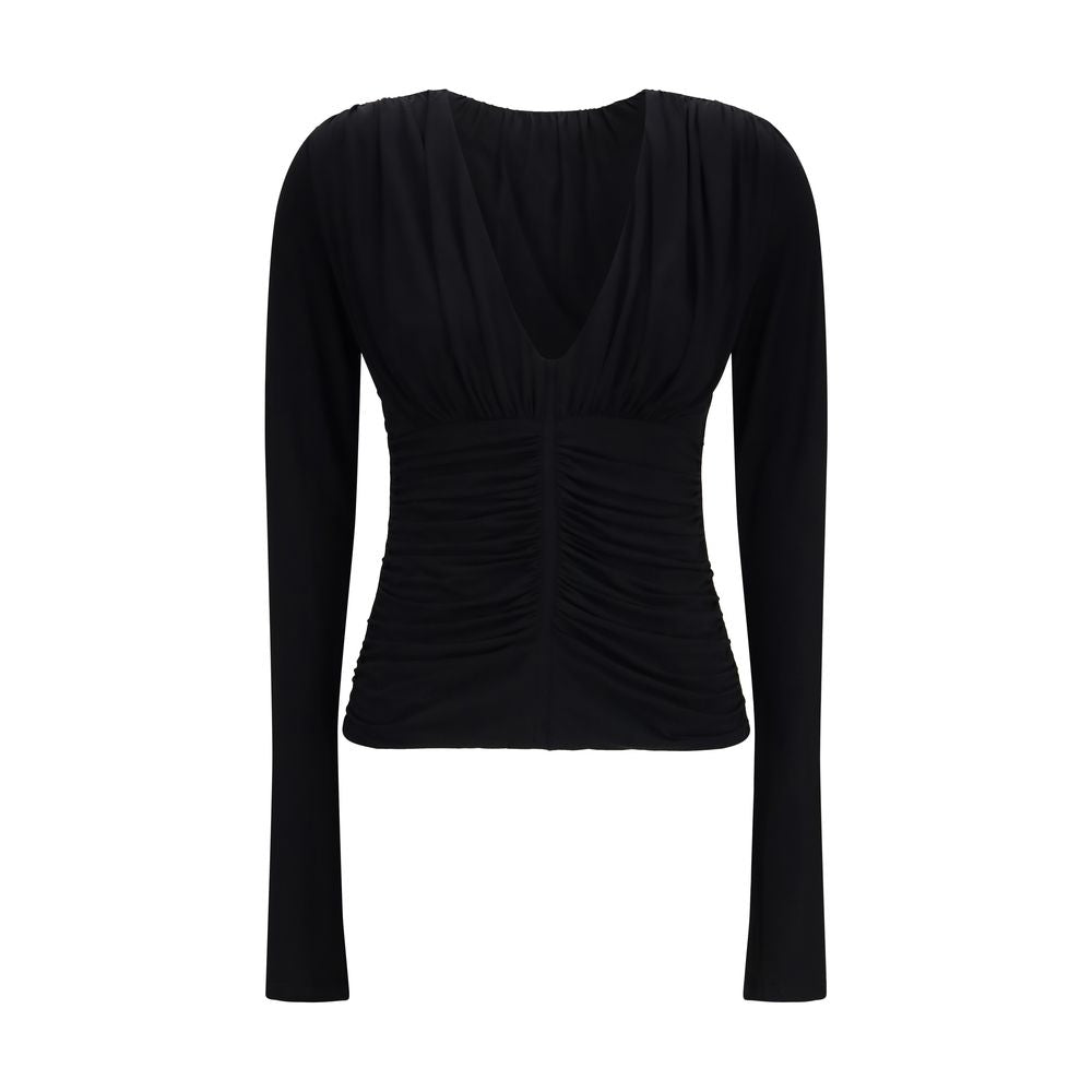 Max Mara Black Viscose Dress Shirt Max Mara