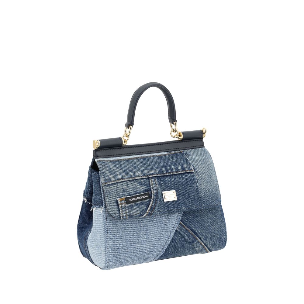 Dolce & Gabbana Blue Cotton Handbag Dolce & Gabbana