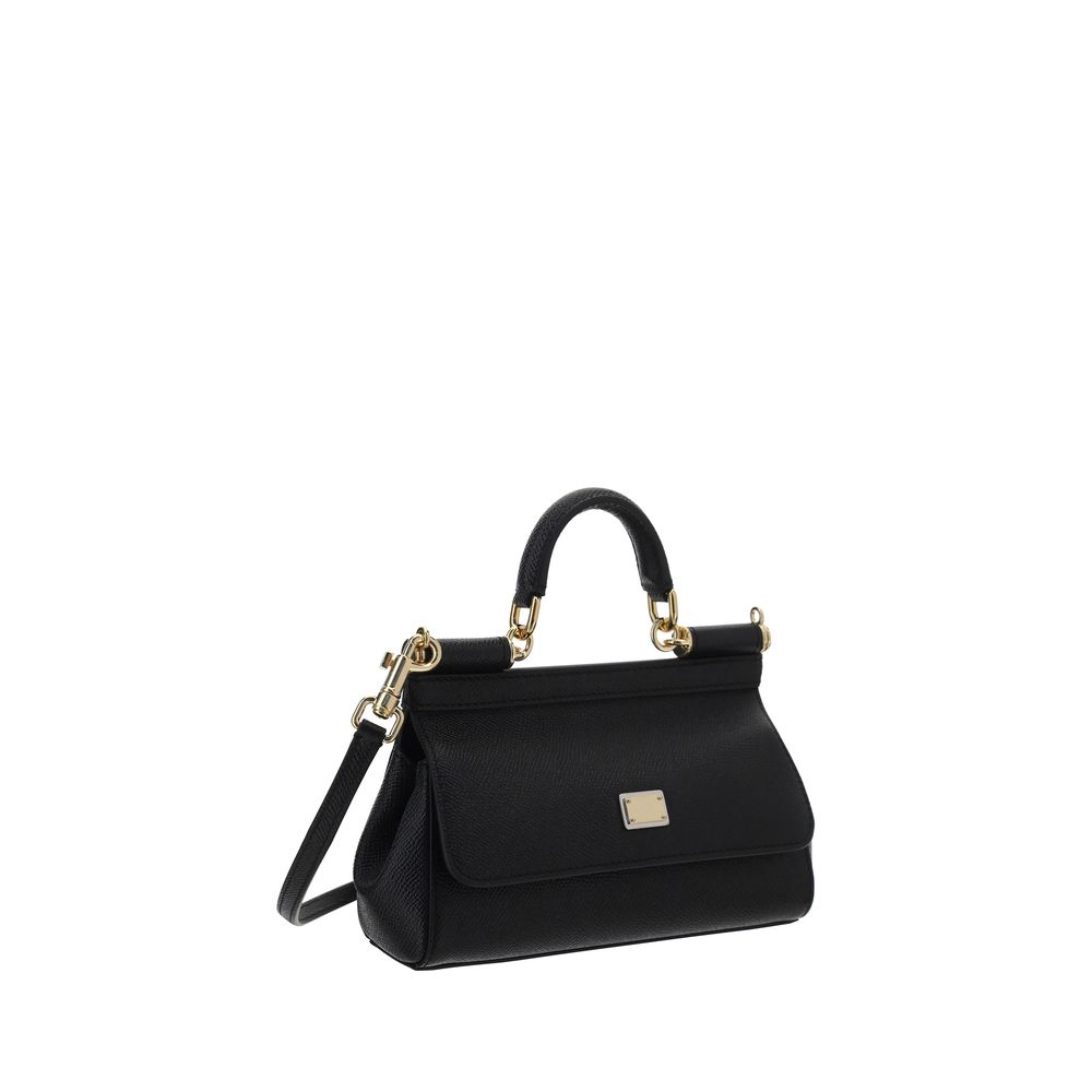 Dolce & Gabbana Black Calf Leather Bos Taurus Handbag Dolce & Gabbana