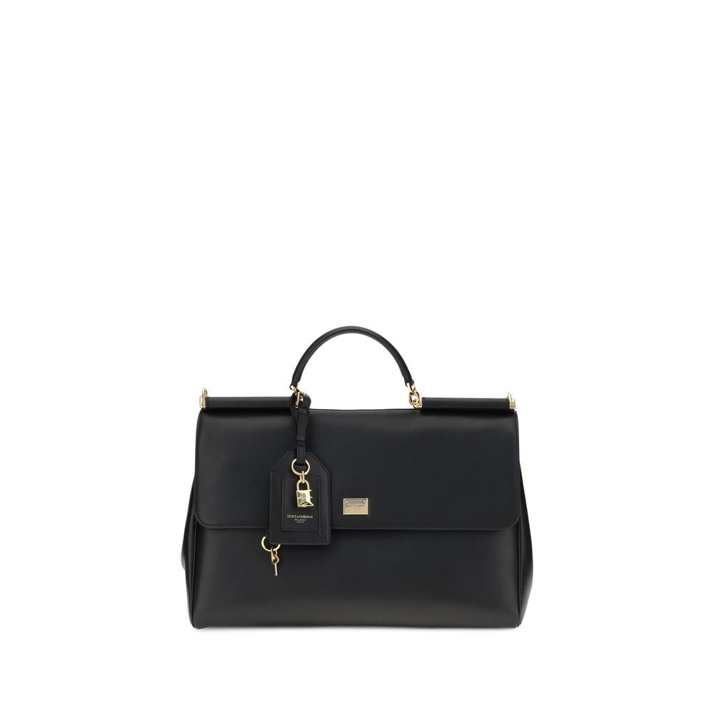 Dolce & Gabbana Black Calf Leather Bos Taurus Shoulder Bag Dolce & Gabbana