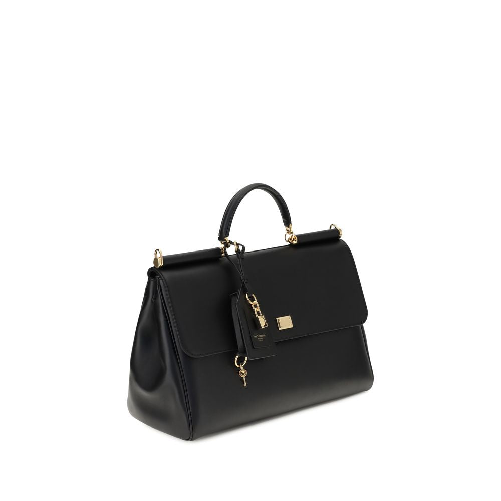 Dolce & Gabbana Black Calf Leather Bos Taurus Shoulder Bag Dolce & Gabbana