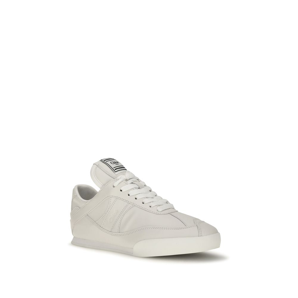 Chloé White Calf Leather Bos Taurus Athletic Sneakers Chloé