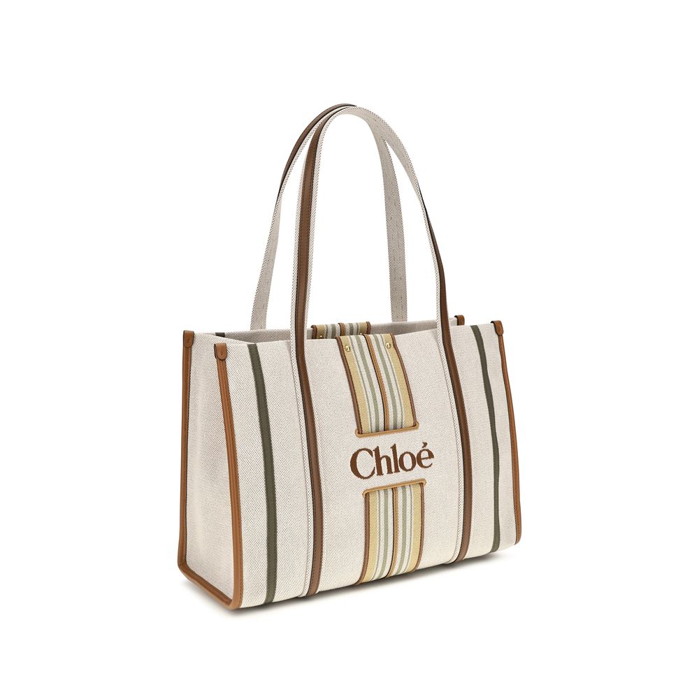 Chloé Beige Cotton Shoulder Bag Chloé