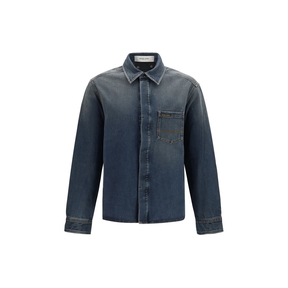 Golden Goose Blue Denim Shirt Golden Goose